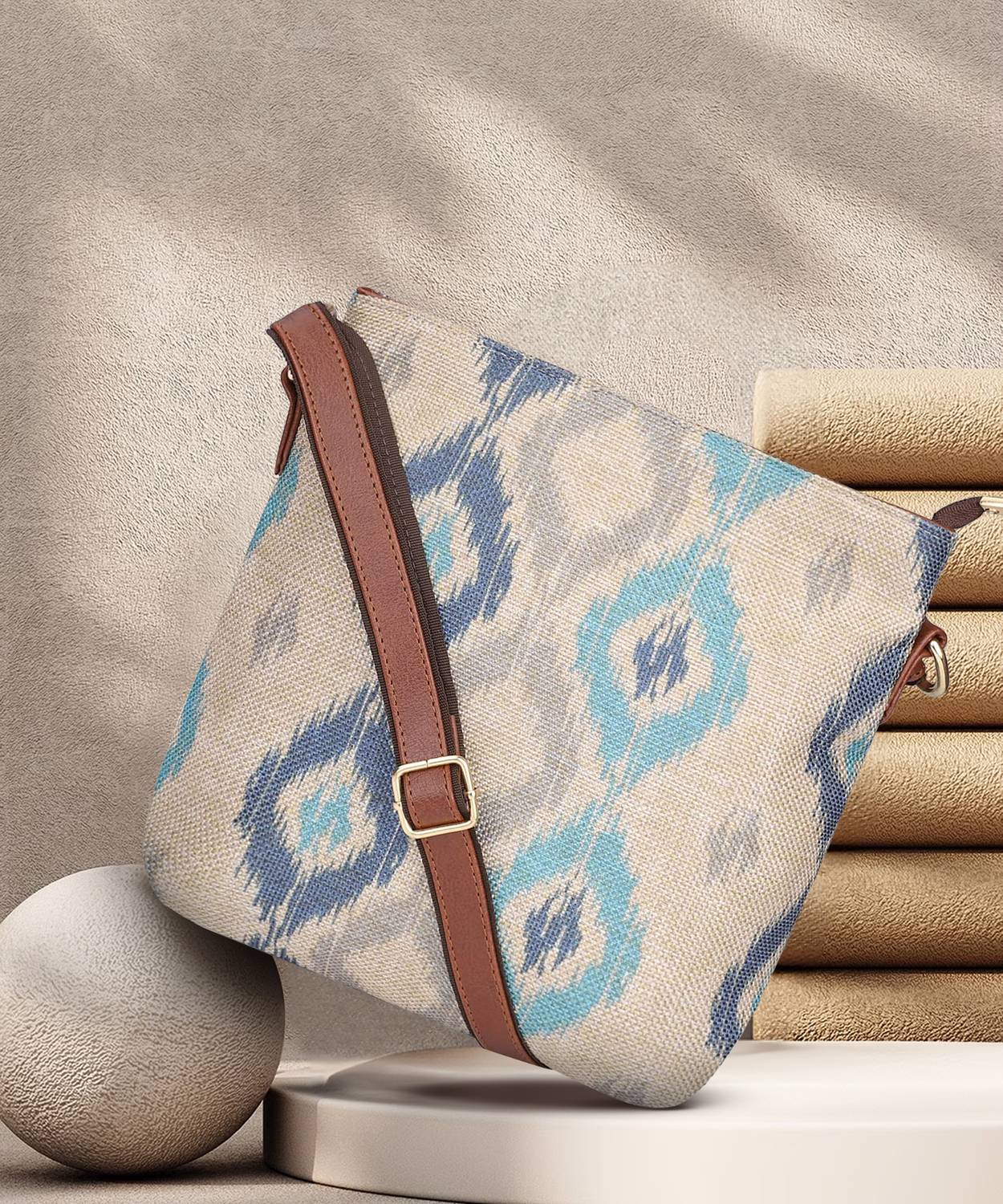 The CLOWNFISH White Sling Bag Aahna Polyester Crossbody Sling bag for Women Ladies College Girls