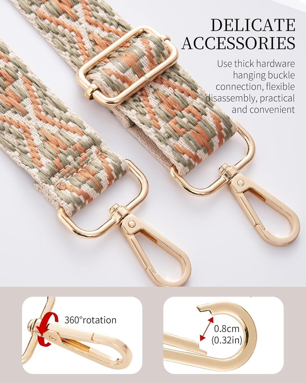 Image of BUYBEAT Multicolor Sling Bag Adjustable Crossbody Bag Strap for Girls Handbags