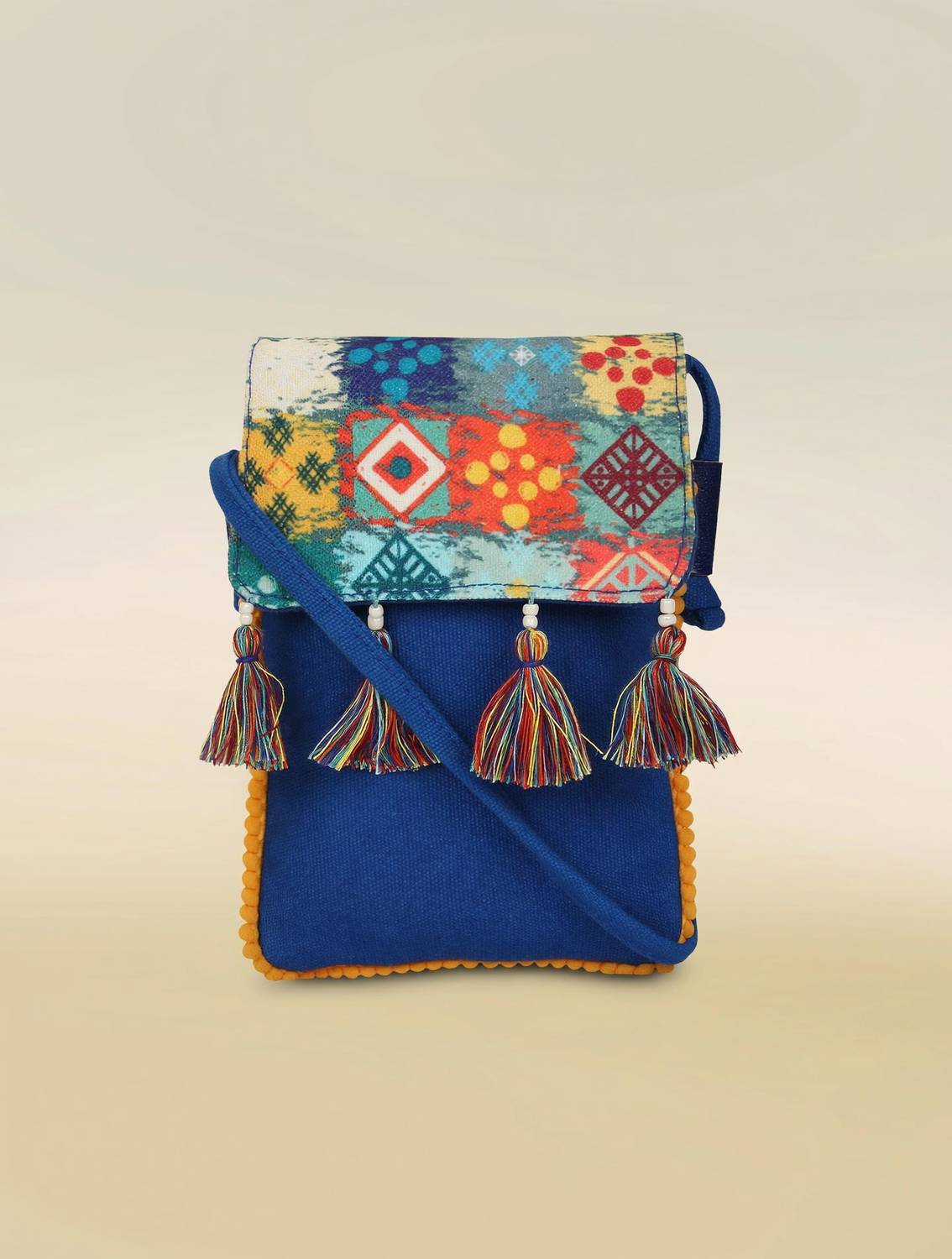 Anekaant Blue, Multicolor Sling Bag Geomat