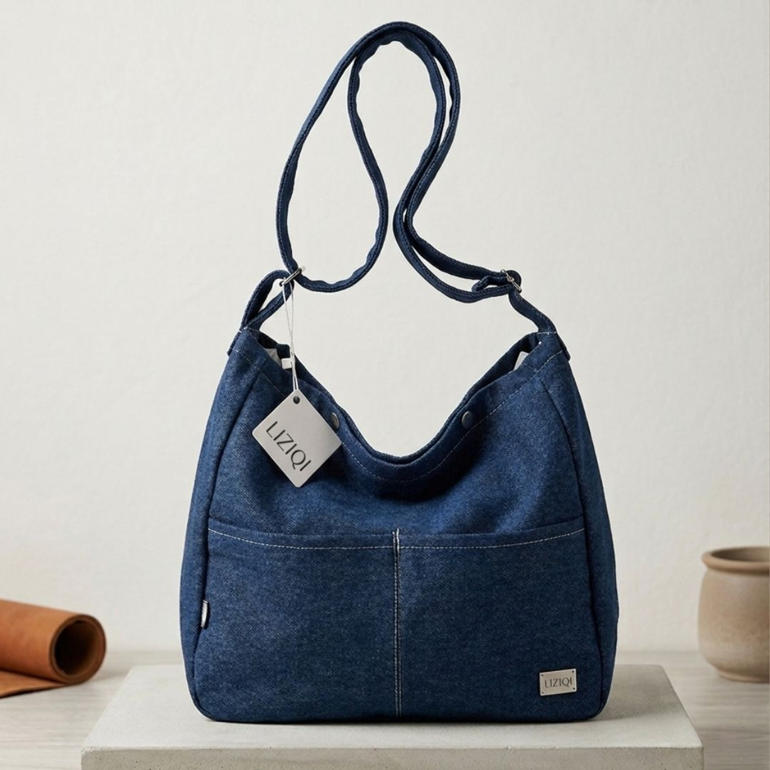 Image of LIZIQI Multicolor Sling Bag Trendy Denim Tote bag Sling bag For college Bag for women ladies purse