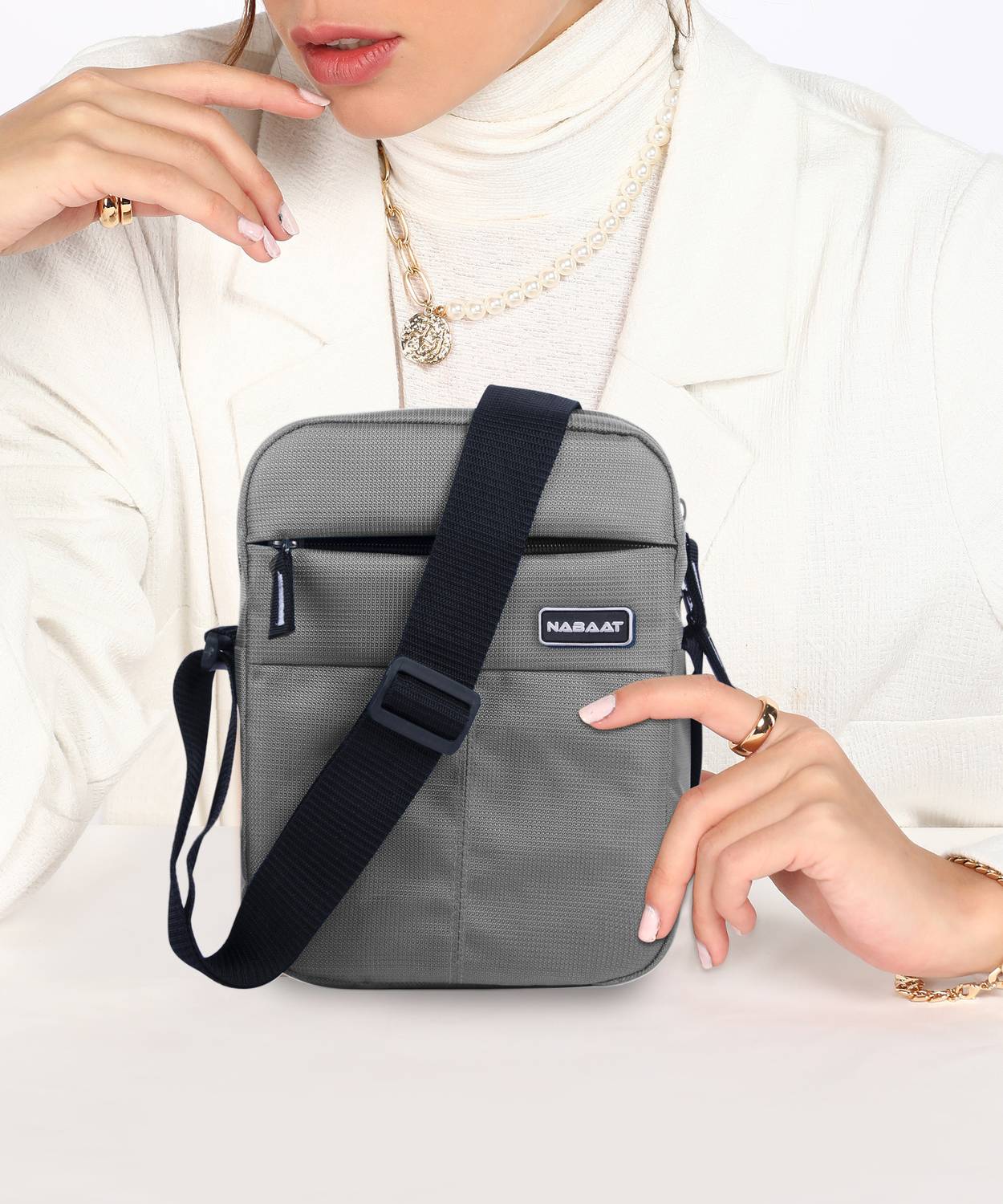 Nabaat Grey Sling Bag - Image 2