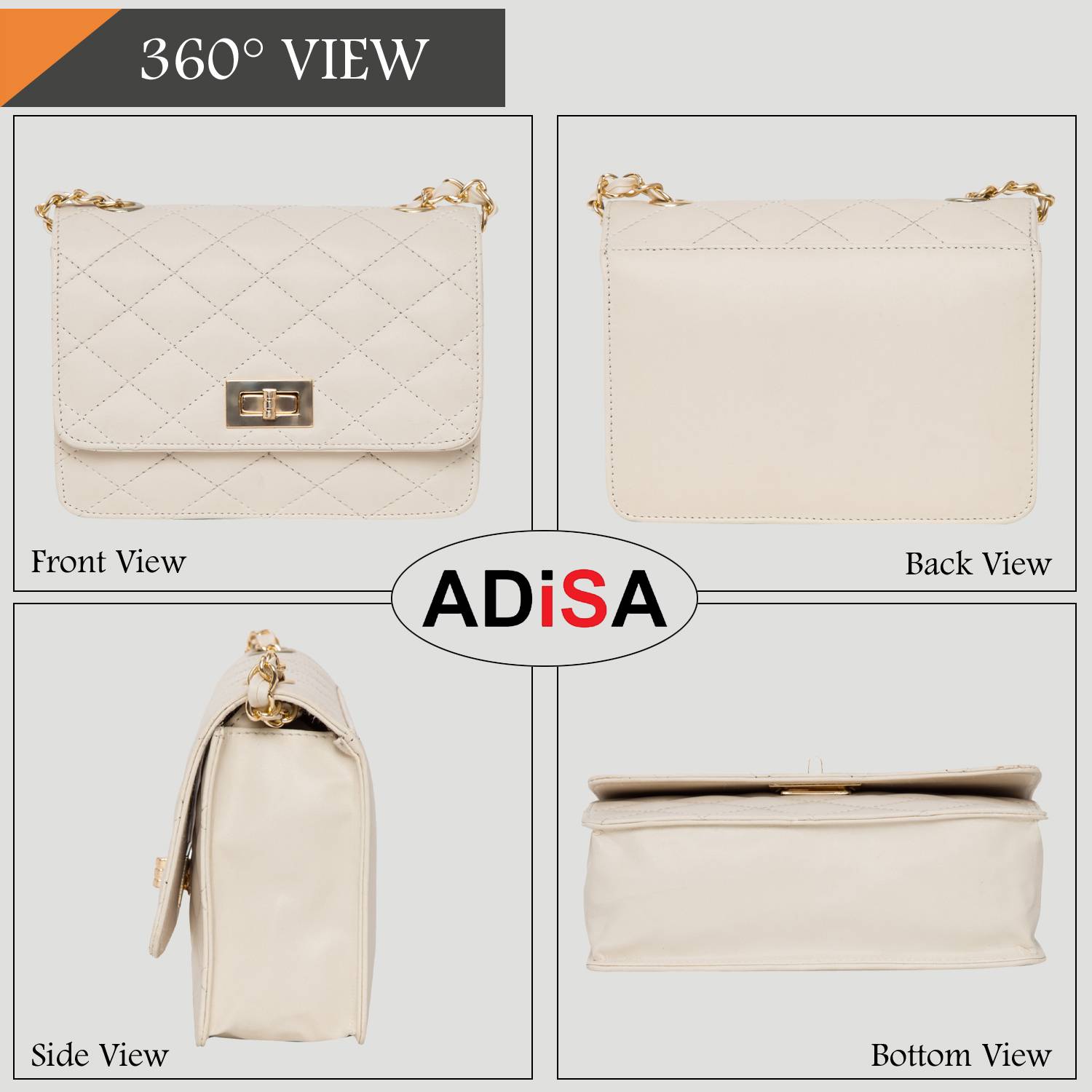 Borsa donna tracolla con catenella Guess Adelasia Black