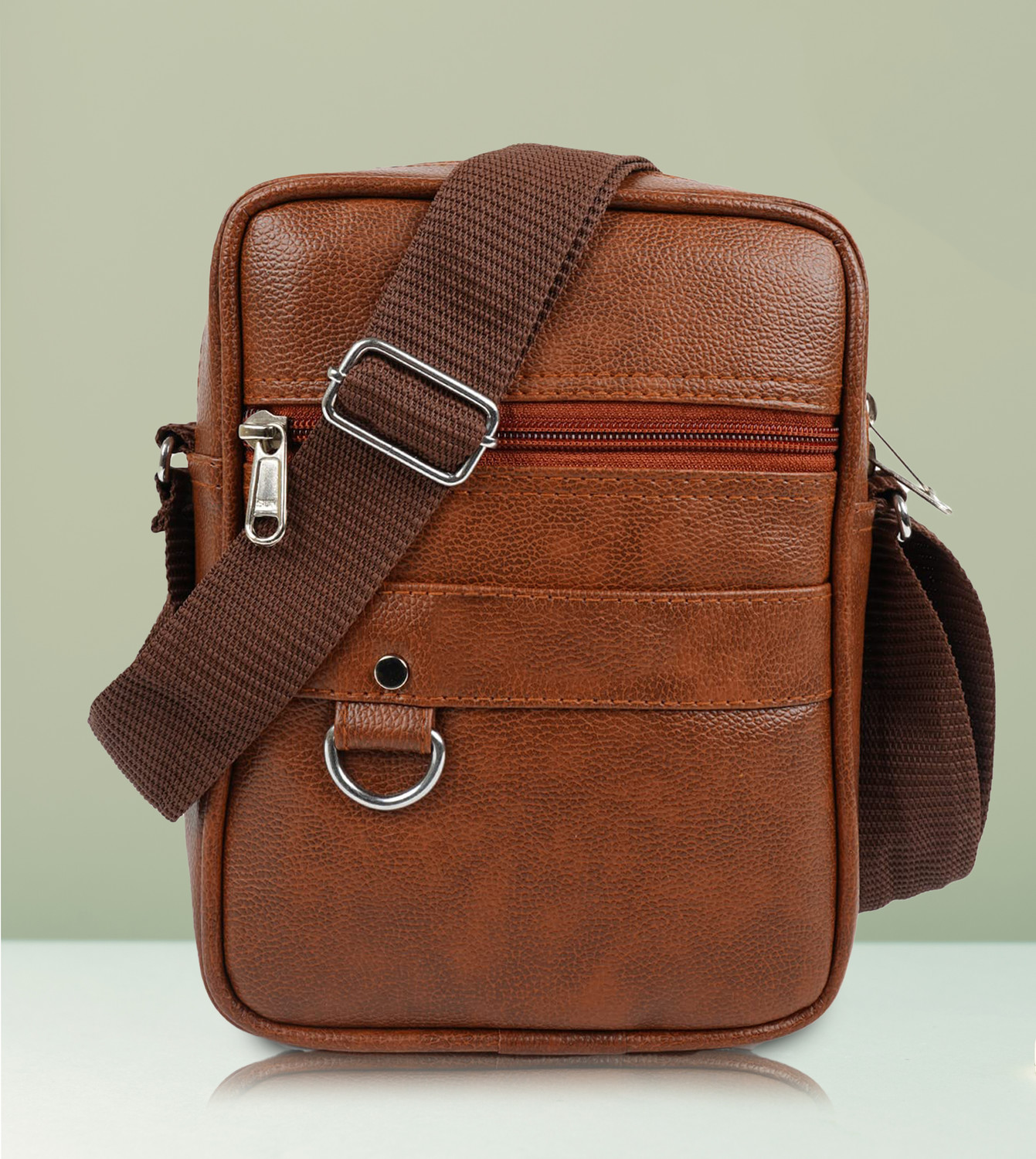 Image of ZipCraze Men Tan Messenger Bag