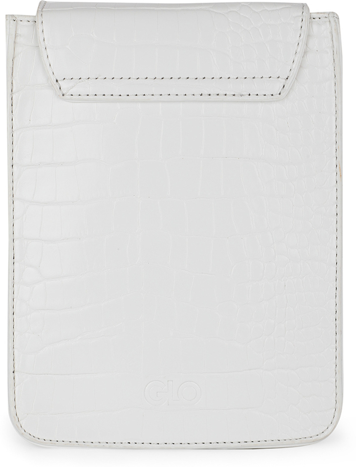 Image of Globus White Sling Bag Women White Animal Effect Small Rectangular Party Sling Bag