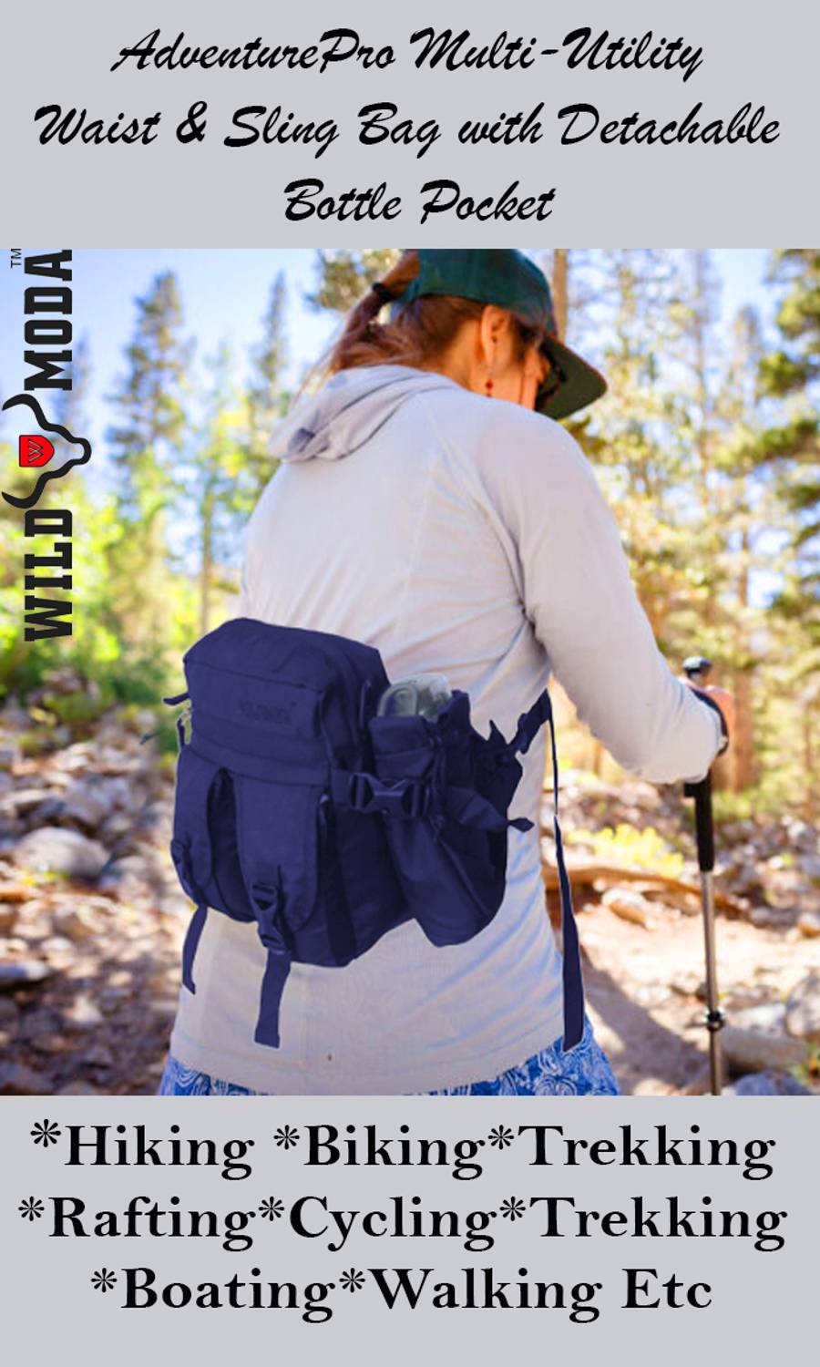 Wildmoda Blue AdventurePro Sling Bag - Image 3