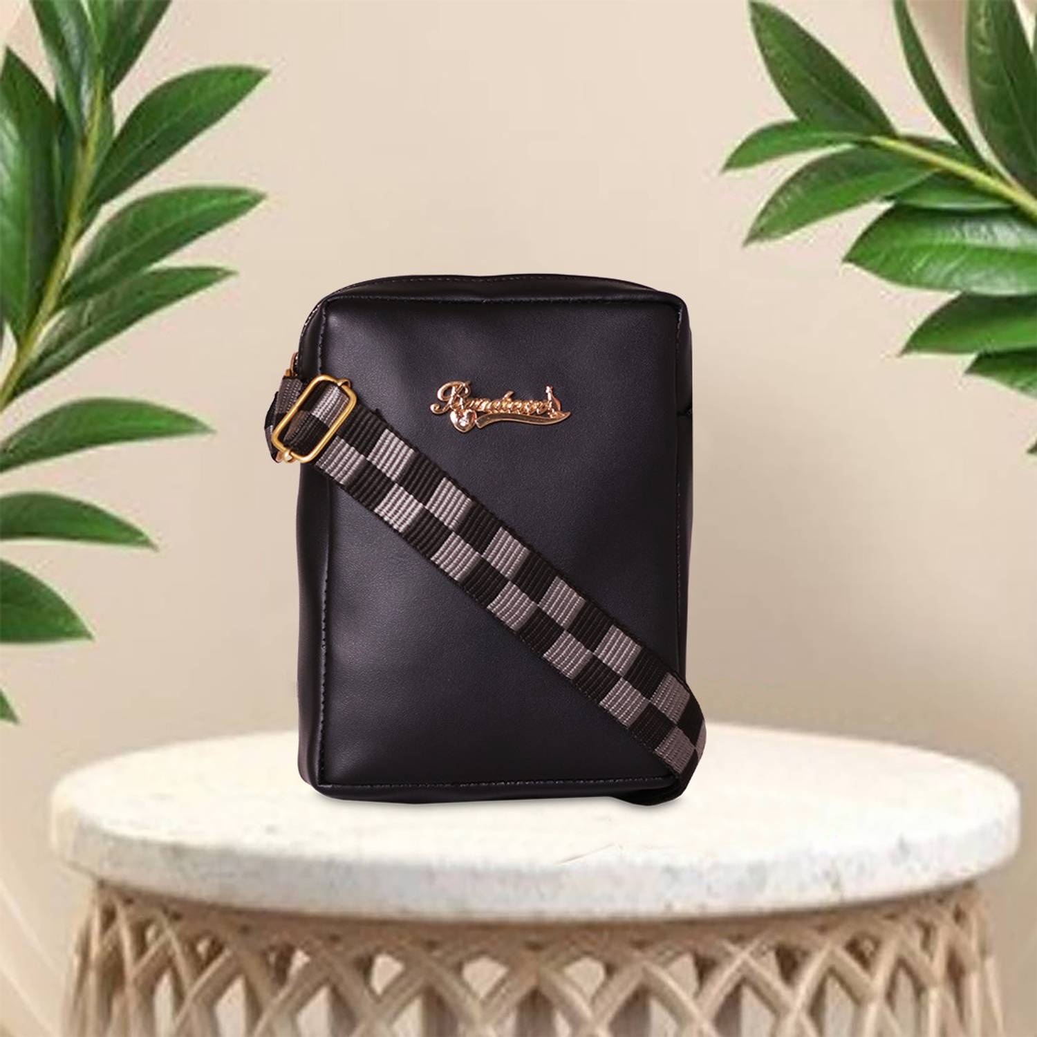 BANDICOOT Black Sling Bag Cross body Chain Sling bag - Bar-bie Black