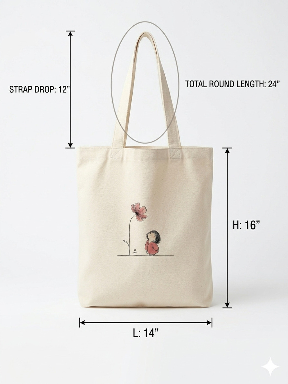 Image of A I CHOICE White Tote Women Cotton Tote Bag Stylish Large Capacity Shoulder Bag Daily Use