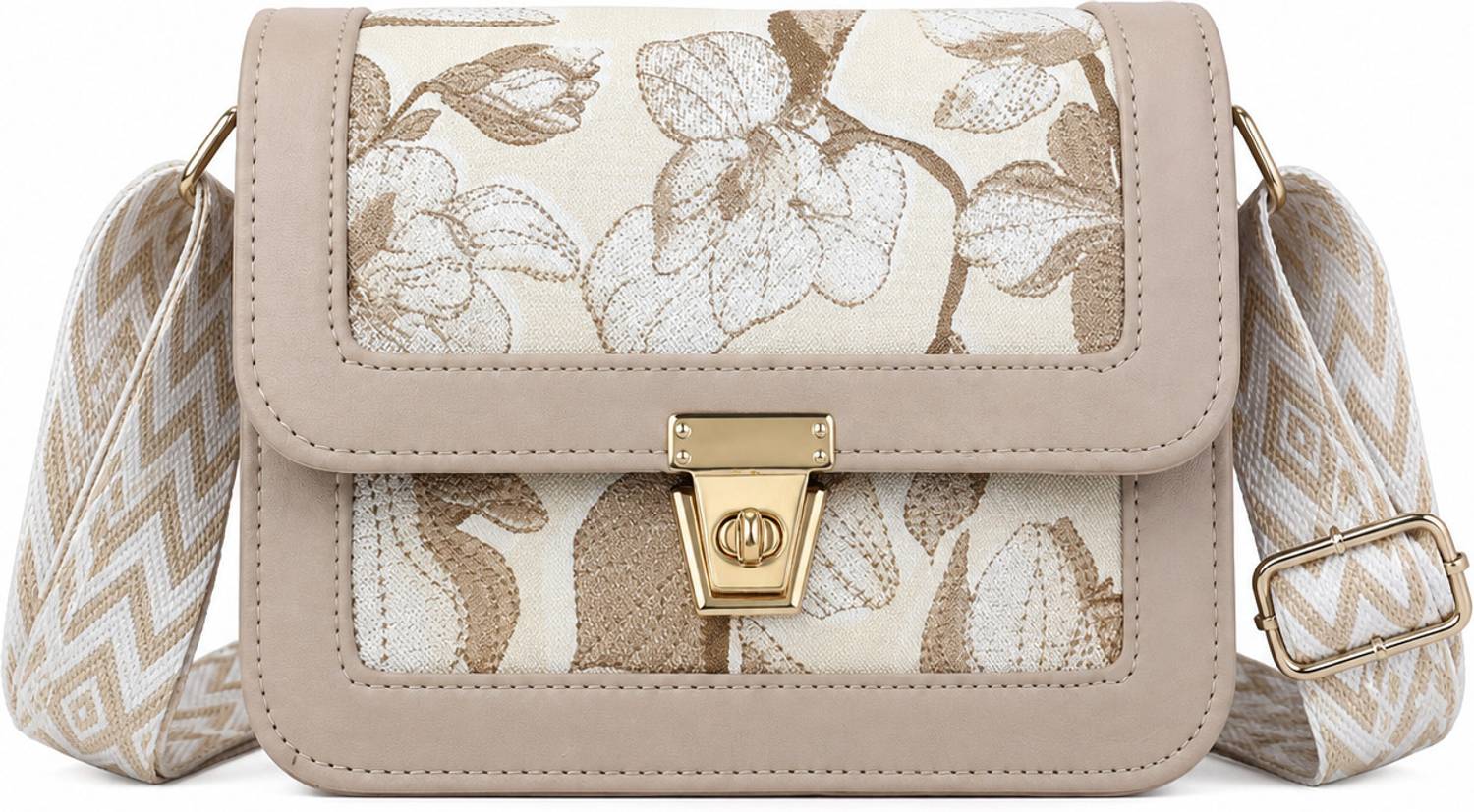 CATLIN Beige Floral Sling Bag