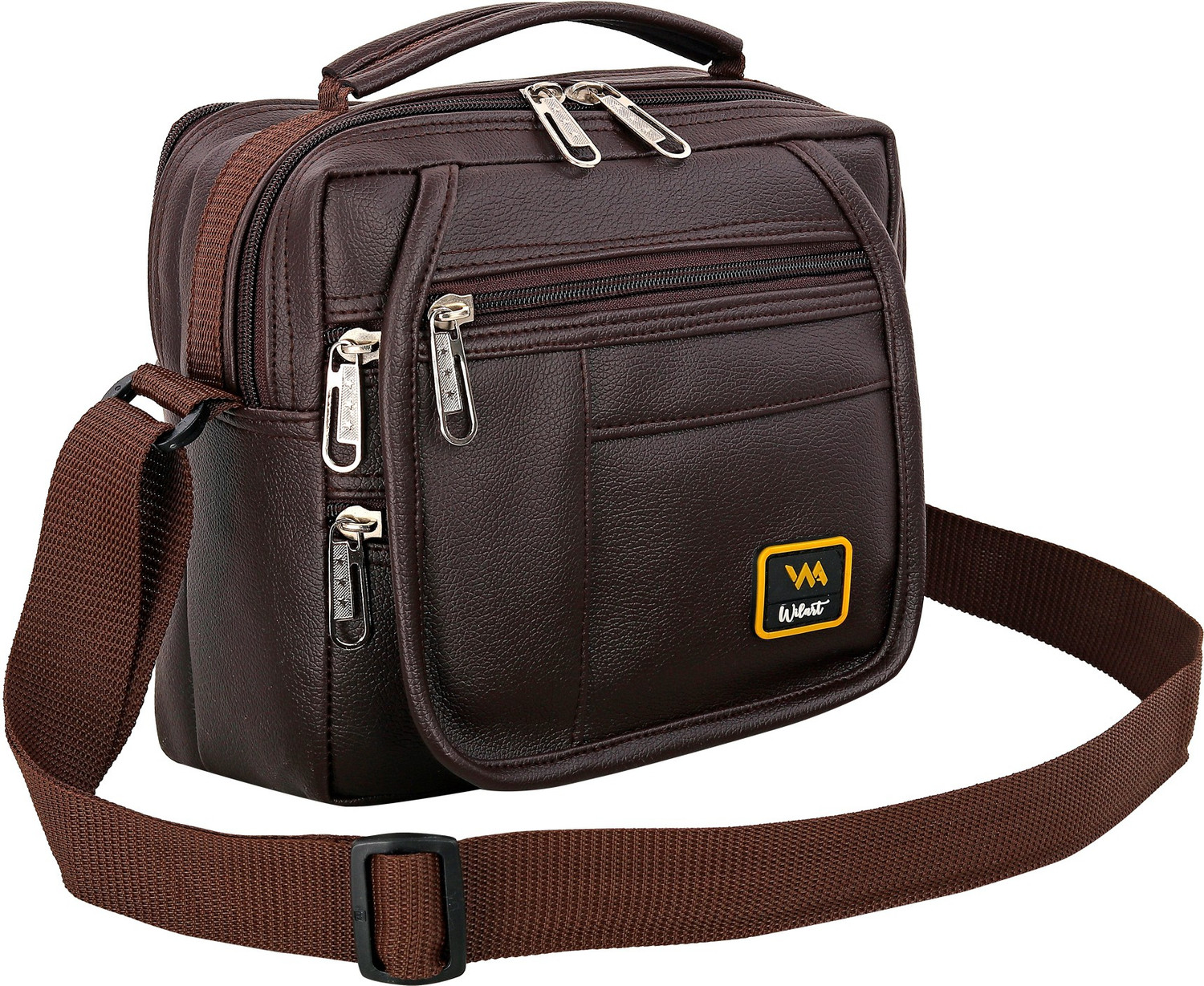 Image of WILART Brown Sling Bag side bag for men