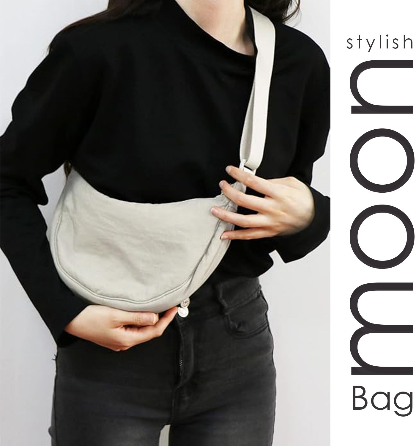 Image of He Hari Beige Sling Bag Beige Crossbody Purses Bag for Women