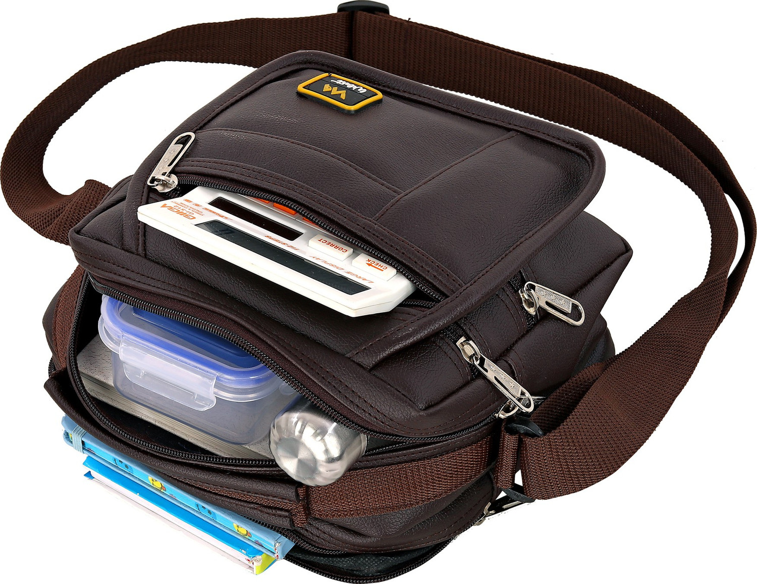 Image of WILART Brown Sling Bag side bag for men