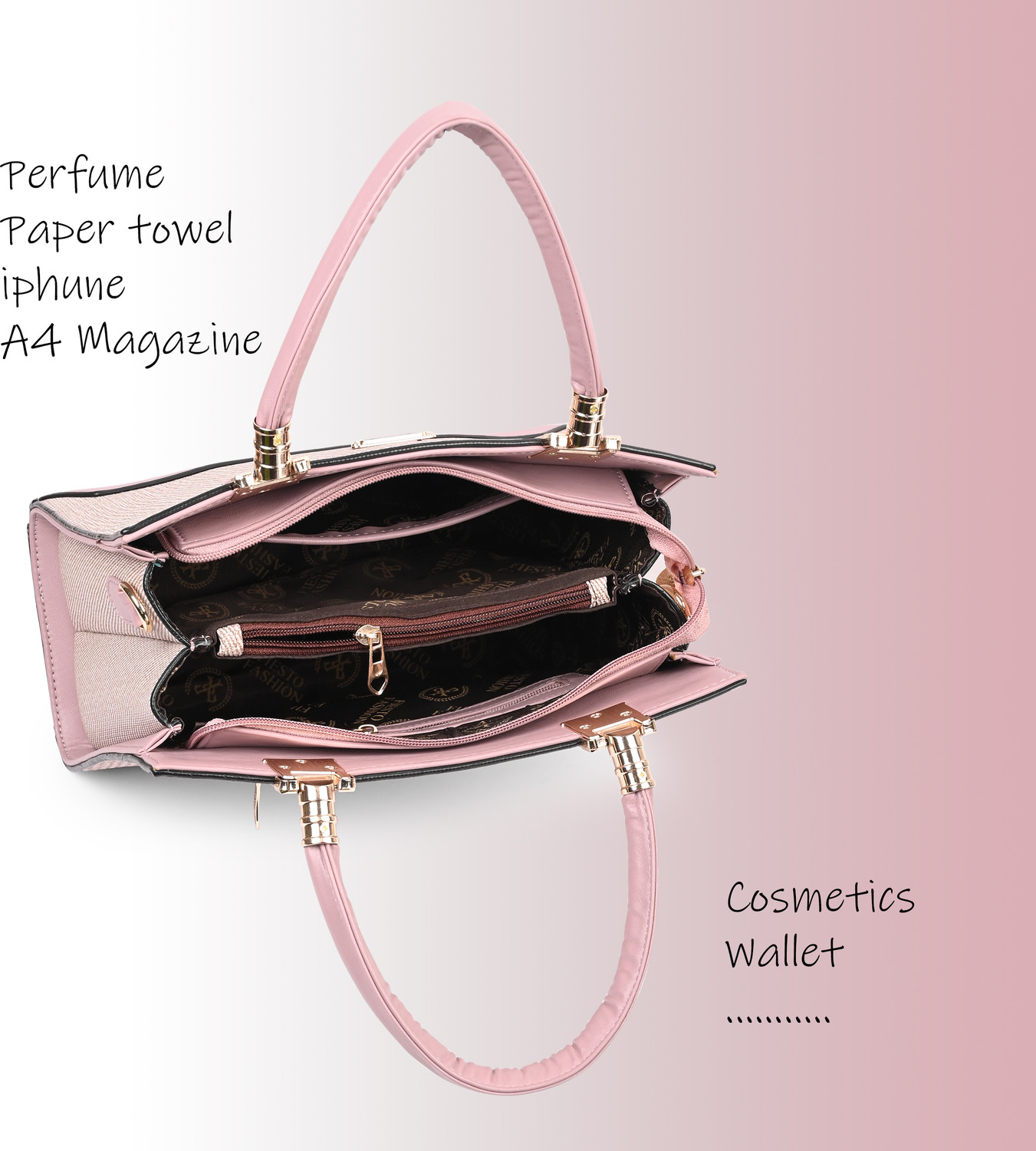 Image of Fiesto fashion Purple Hand-held Bag For women and Girls
