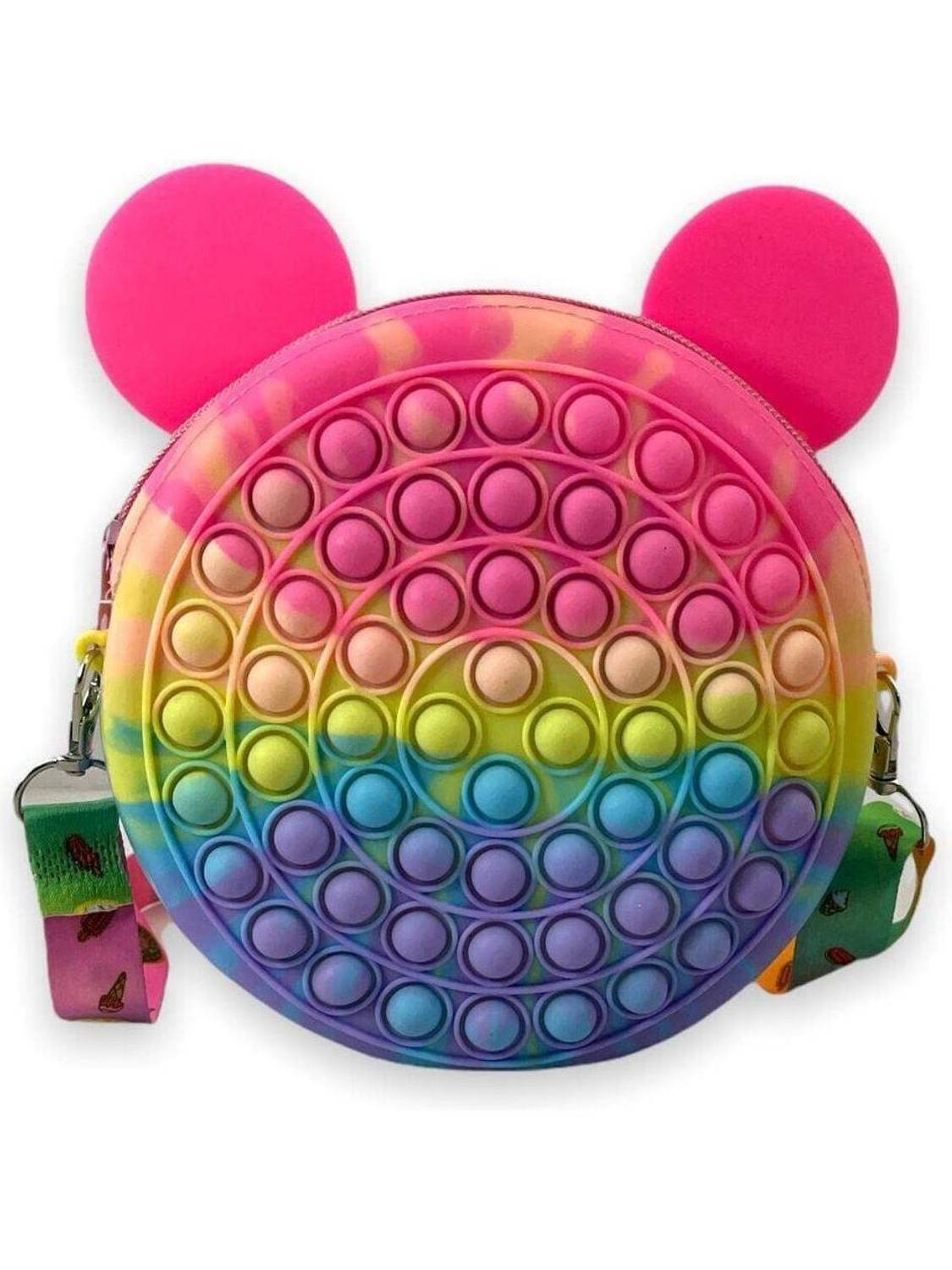 BST Red Sling Bag Kids popit bag round shape popit purse for kids popit sling bag