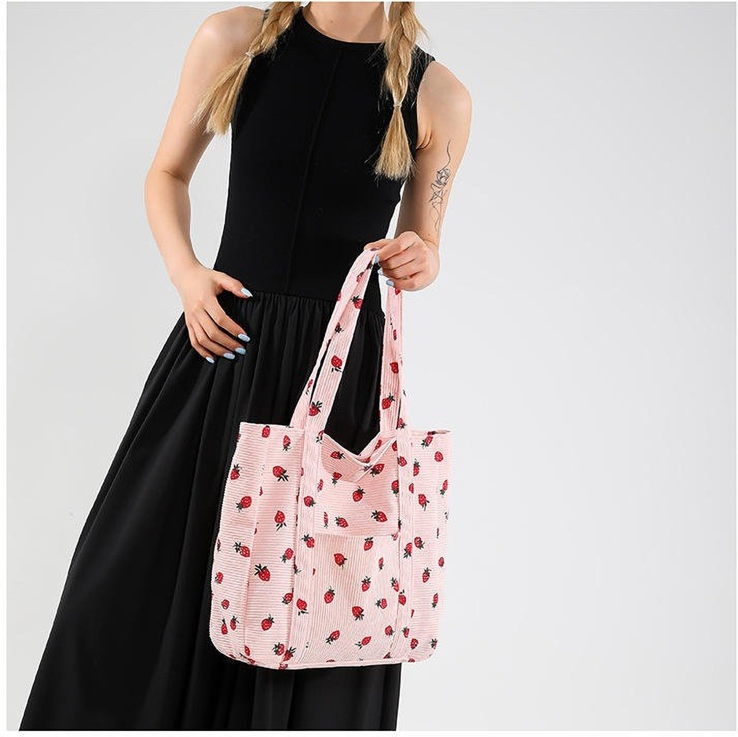 Image of Devijash Pink Shoulder Bag Cute Korean-Style Strawberry Tote