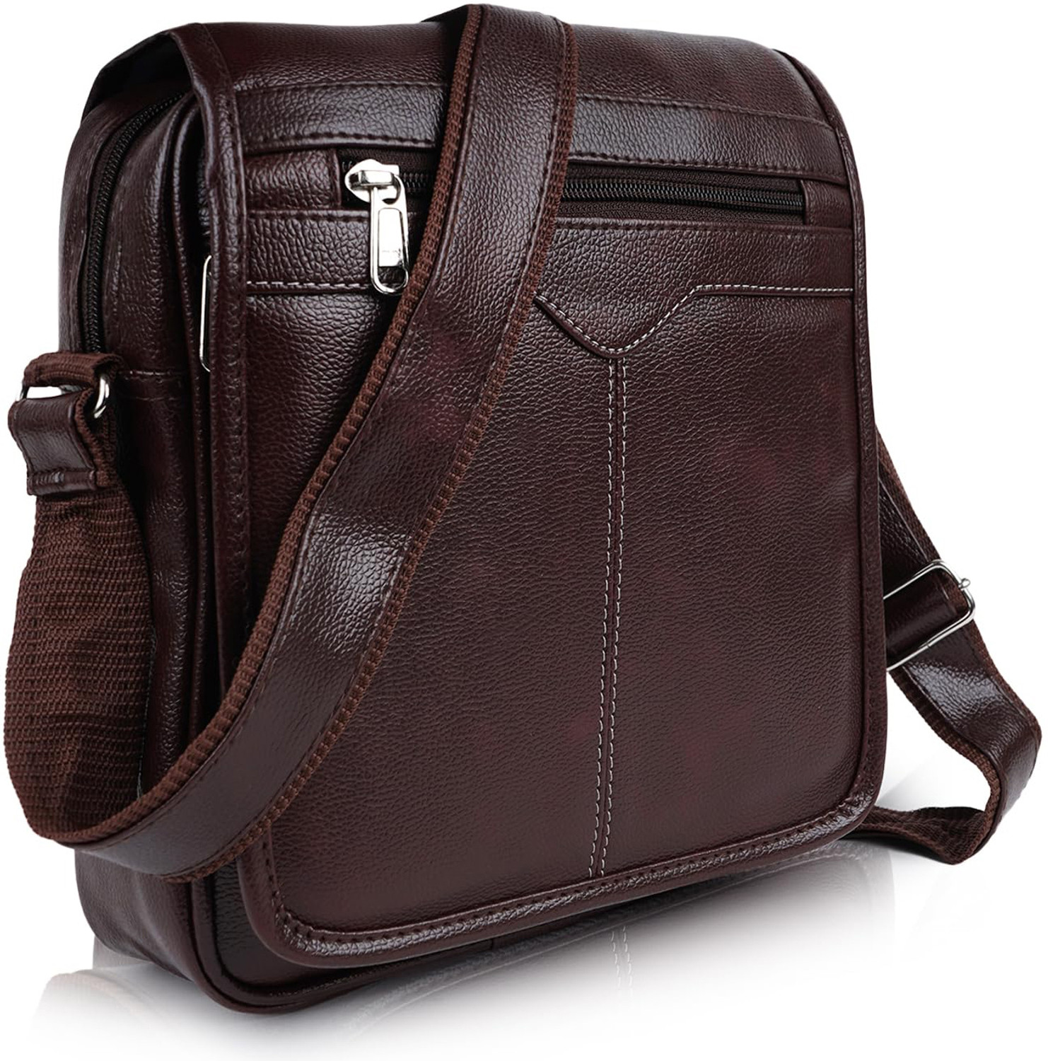 ZipCraze Brown Sling Bag Shoulder Side Sling Bag for Men and Women/Cross Body Bag/Unsex Sling Bag