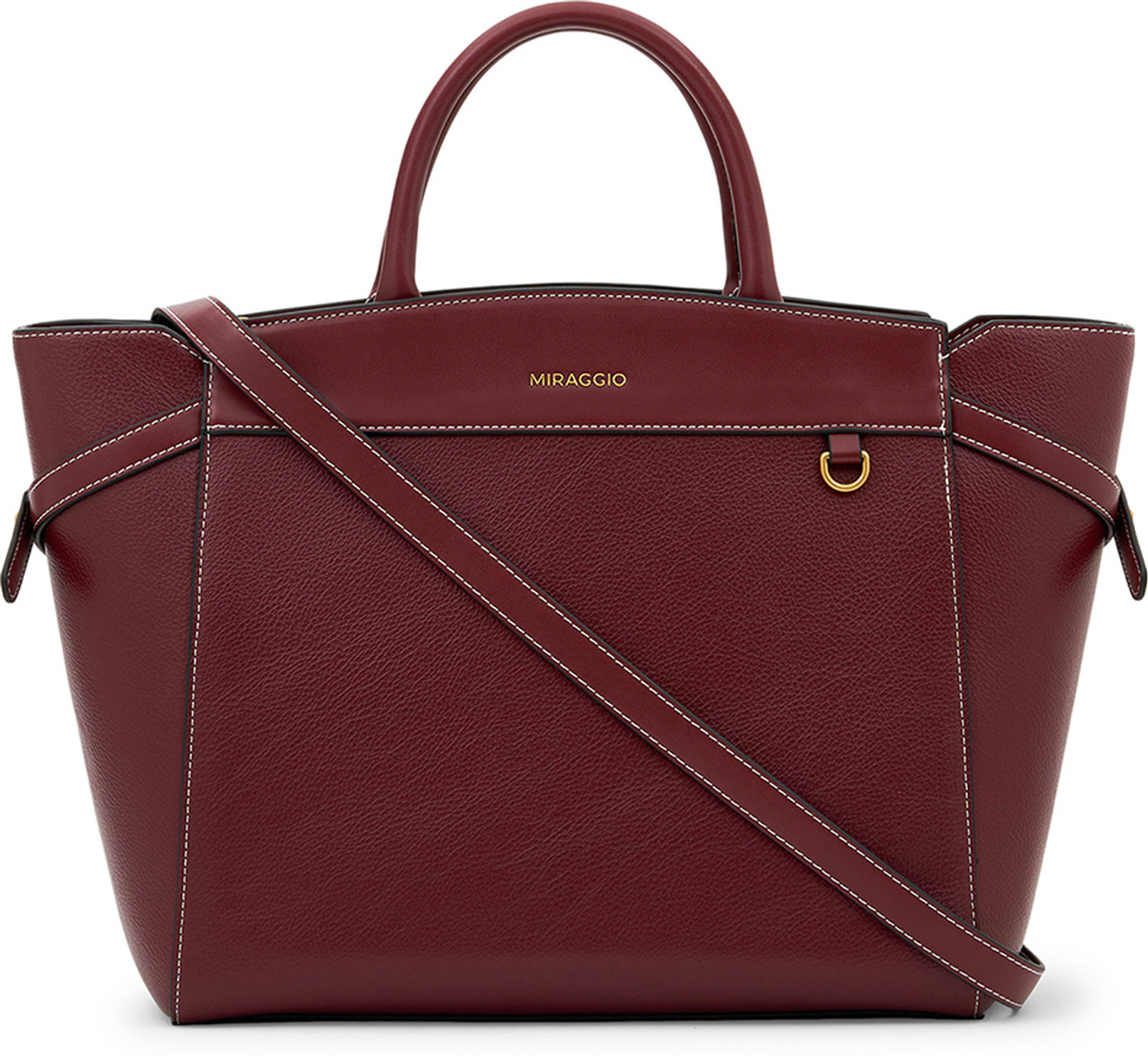 Image of Miraggio Maroon Tote Kayla Tote Bag