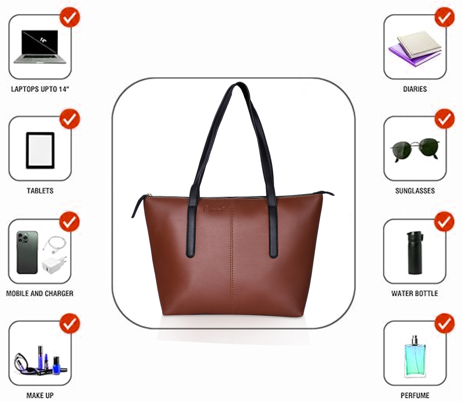 Image of nubuff Multicolor Tote women tote ,office ,formal bag
