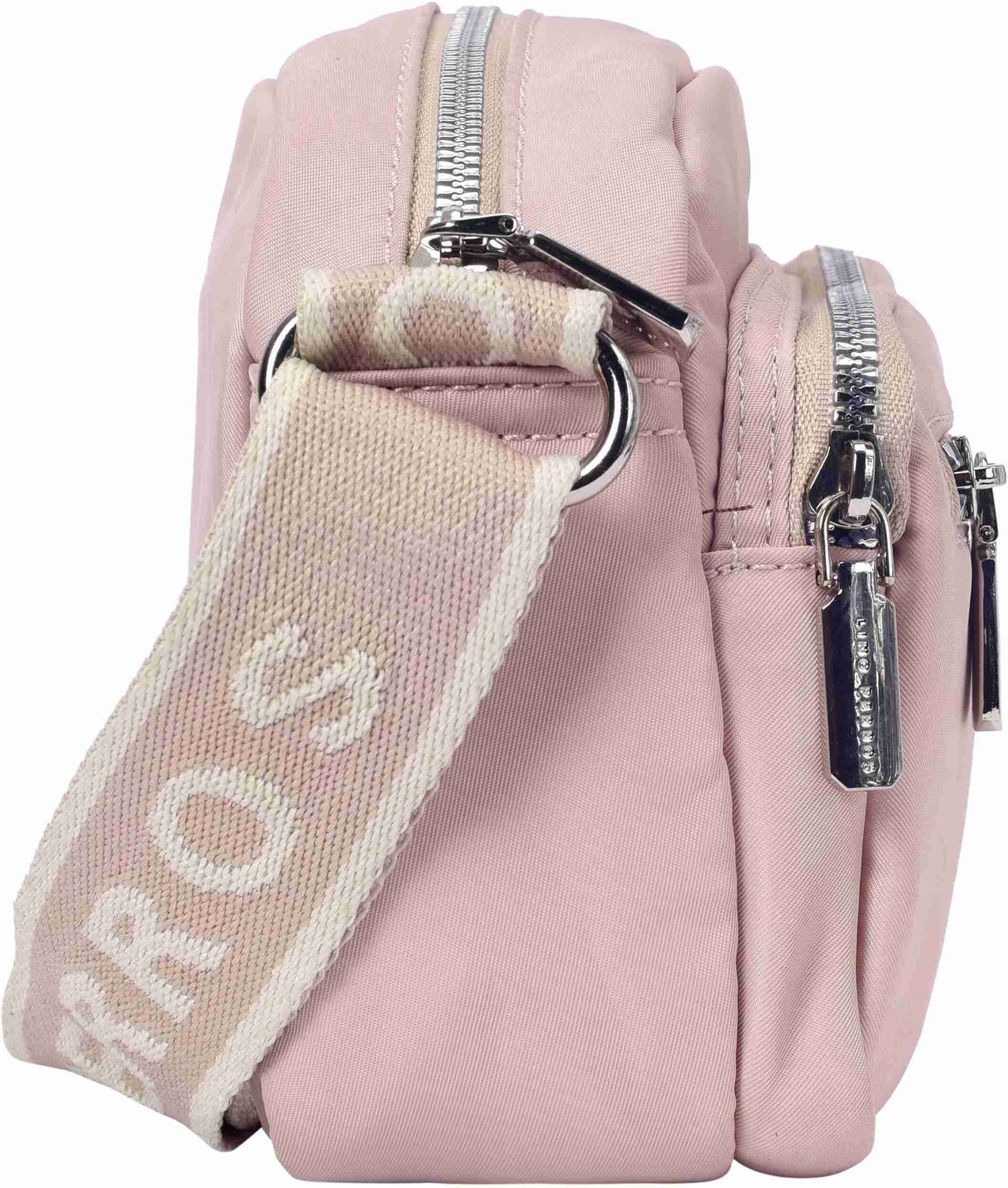 Image of LINO PERROS Pink Sling Bag Women's Peach Crossbody Bag