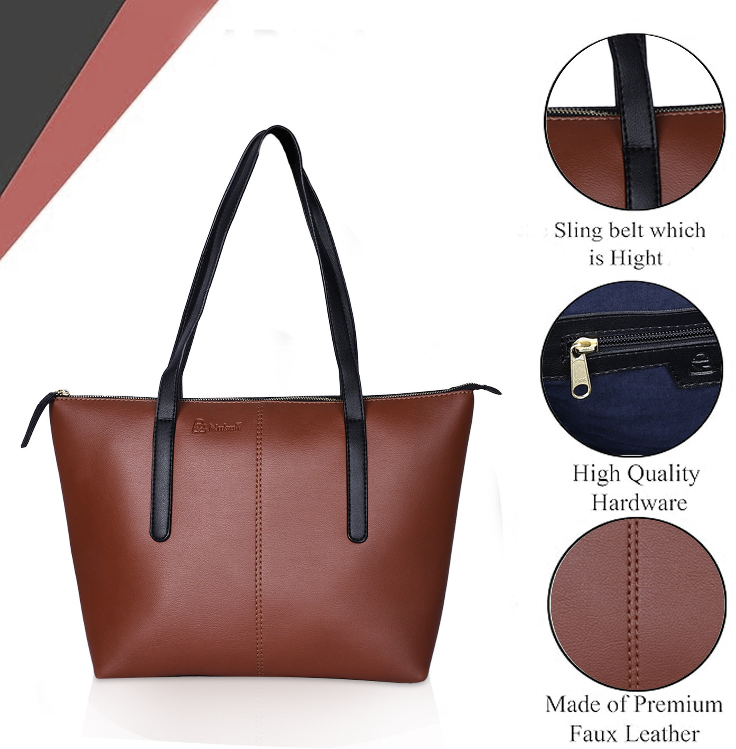Image of nubuff Multicolor Tote women tote ,office ,formal bag