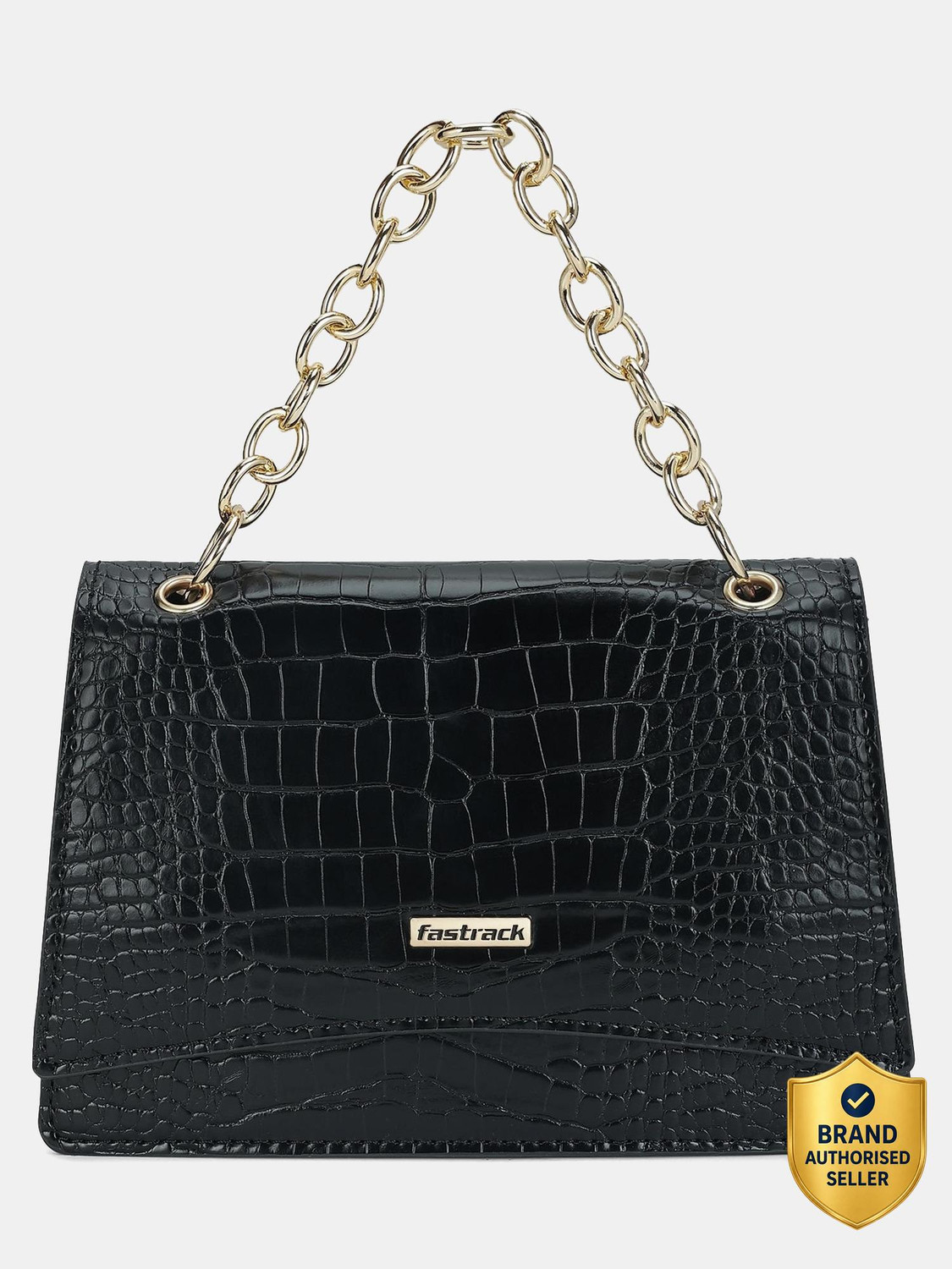 Image of Fastrack Black Girls Sling Bag - Medium Textured