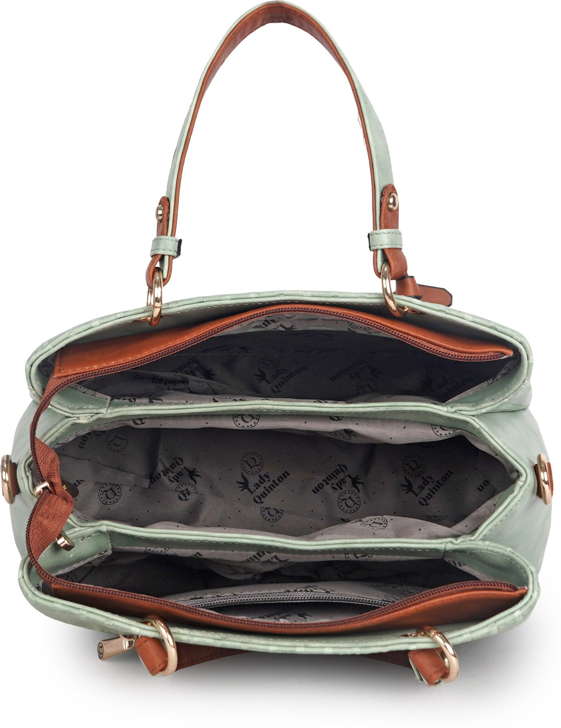 Image of LADY QUINTON ; DISIGNER BAGS Women Green Handbag