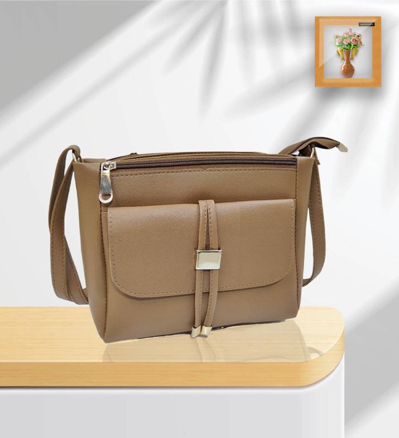 apricus Tan Sling Bag Elite Stylish Slingbags For Womens/Girls