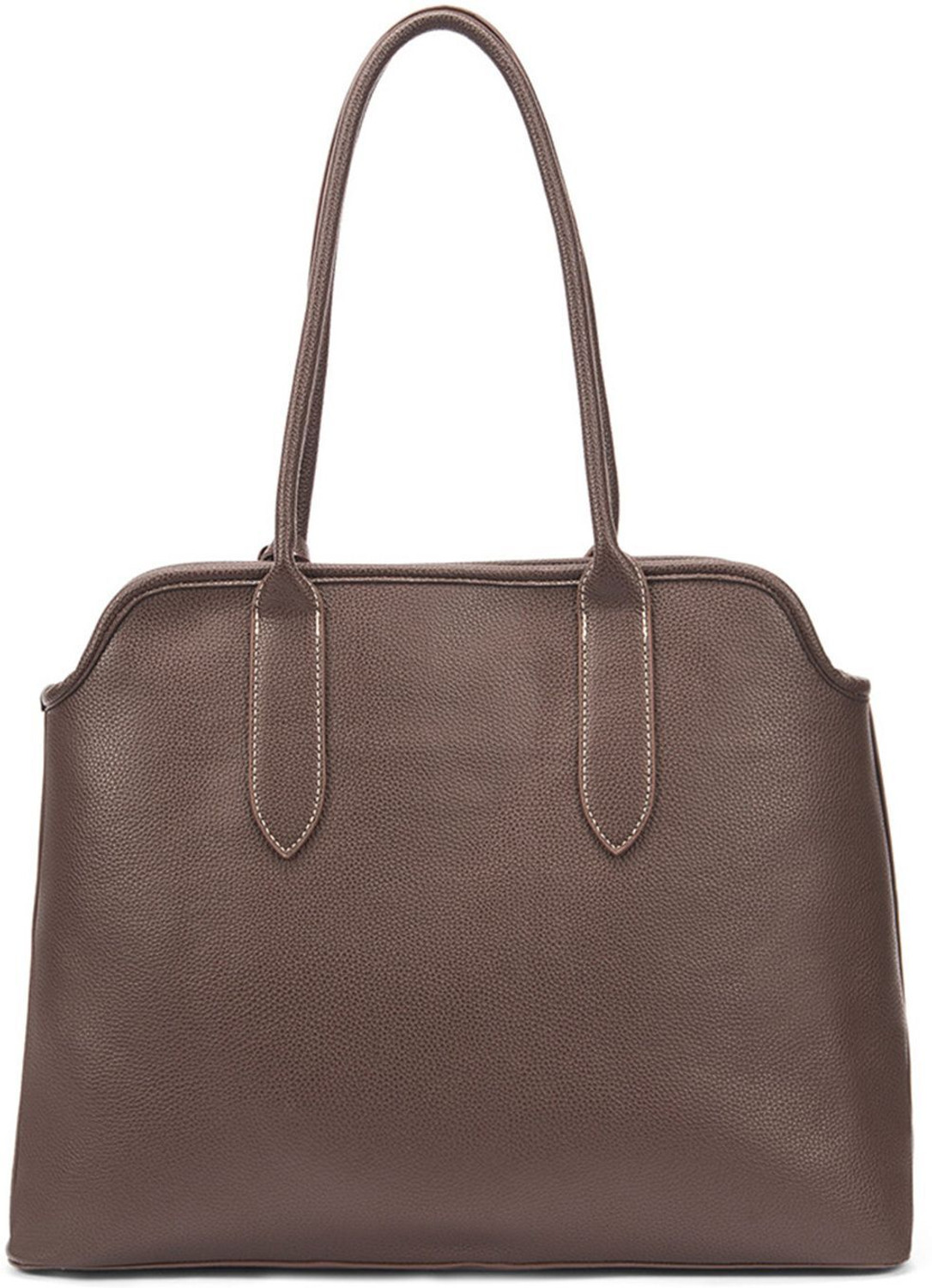 Image of LINO PERROS Brown Tote Avril Ivory