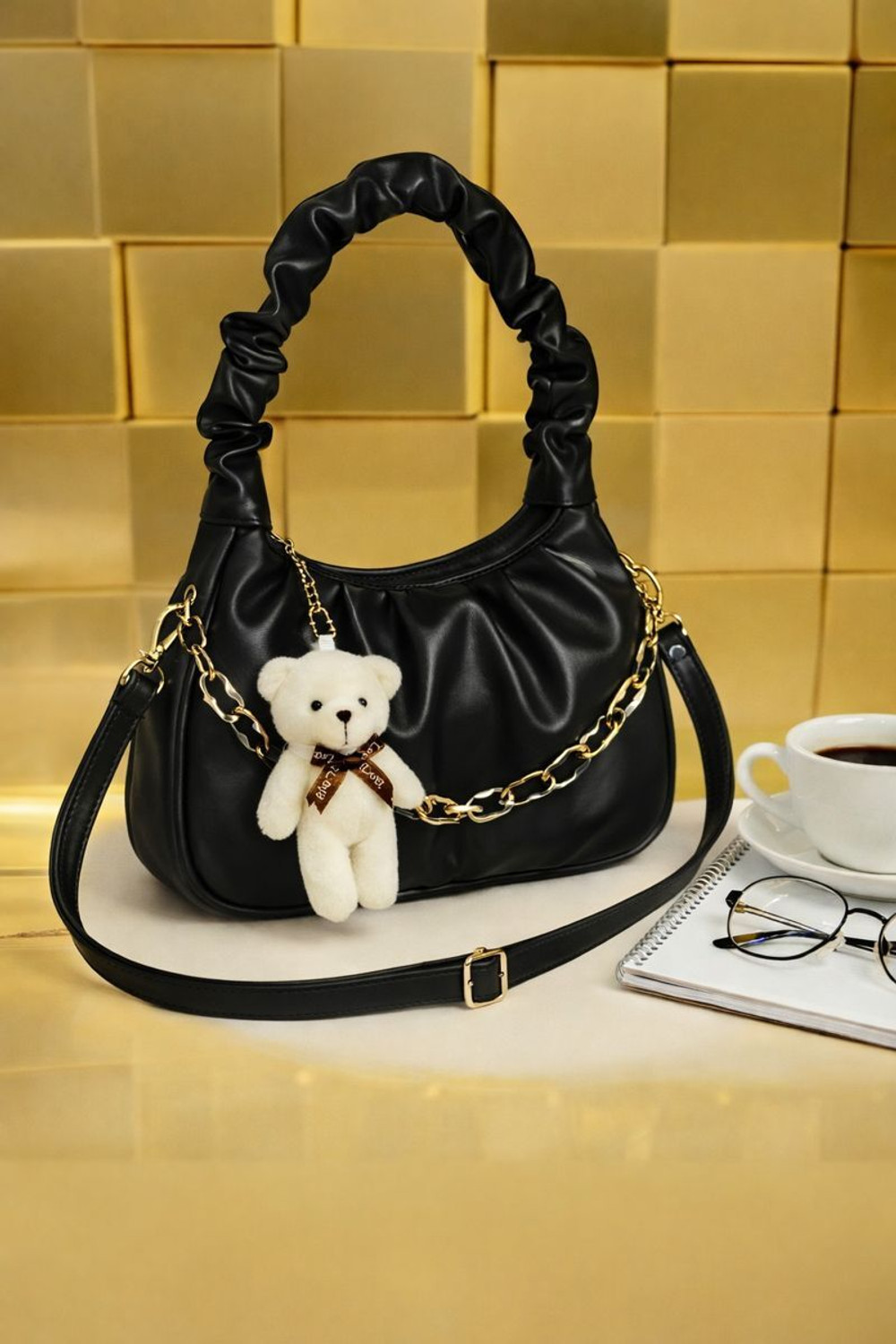 Image of Style-Carry Black Sling Bag Auralux