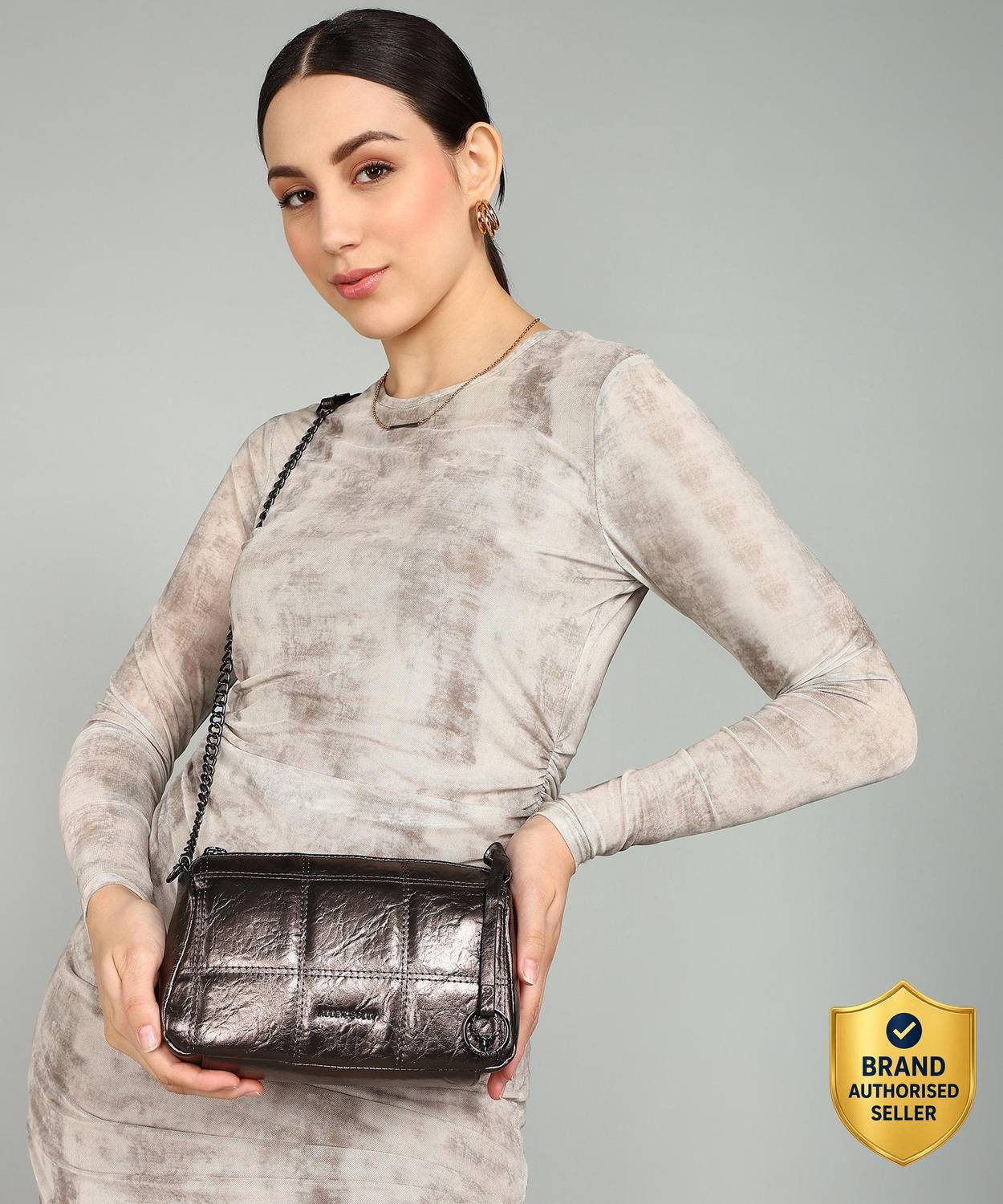 Allen Solly Grey Sling Bag AHBGFRGBS01848