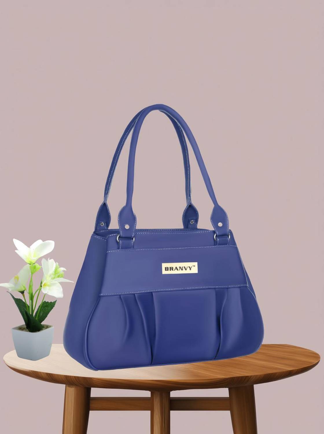 BRANVY Blue Shoulder Bag Fashionable and contemporary women's handbag