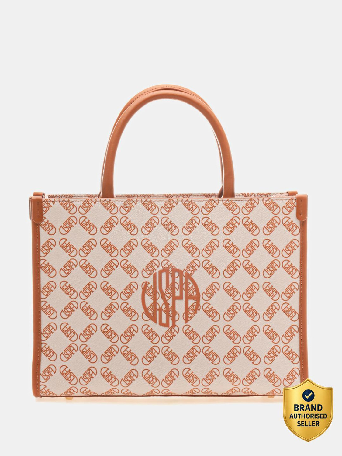 Image of U.S. POLO ASSN. White Women Tote Kate White Monogram Handbag