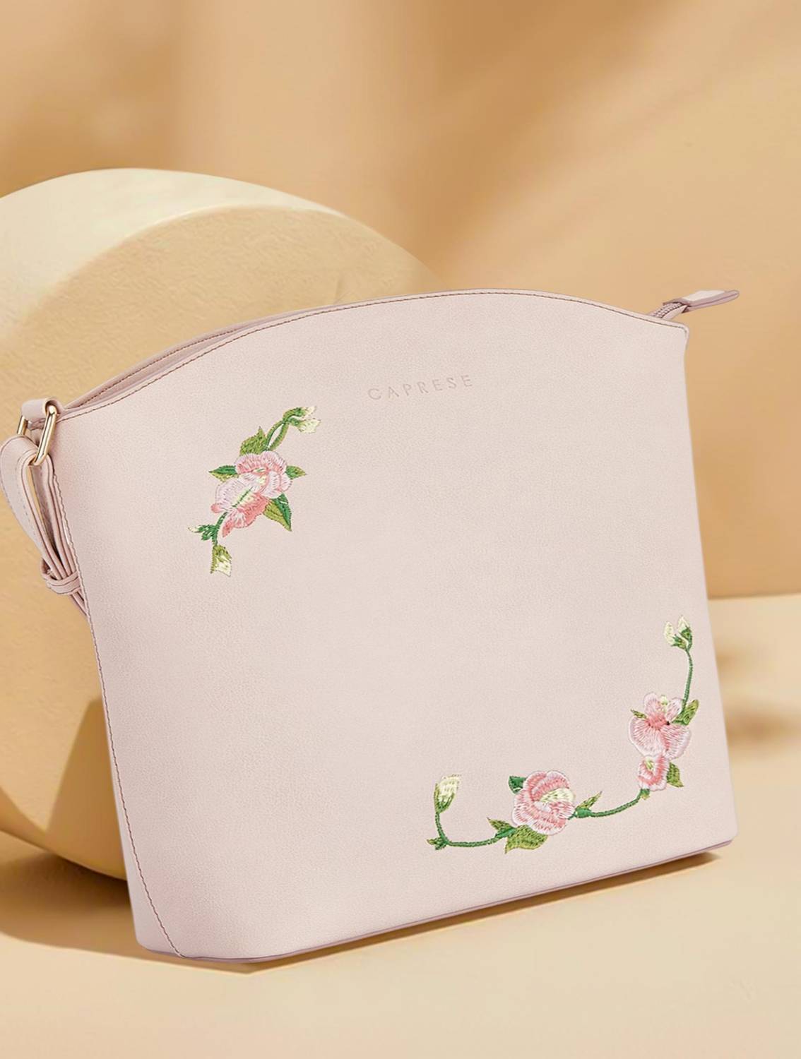 Caprese Beige Sling Bag ELSY SLING LARGE POWDER PINK