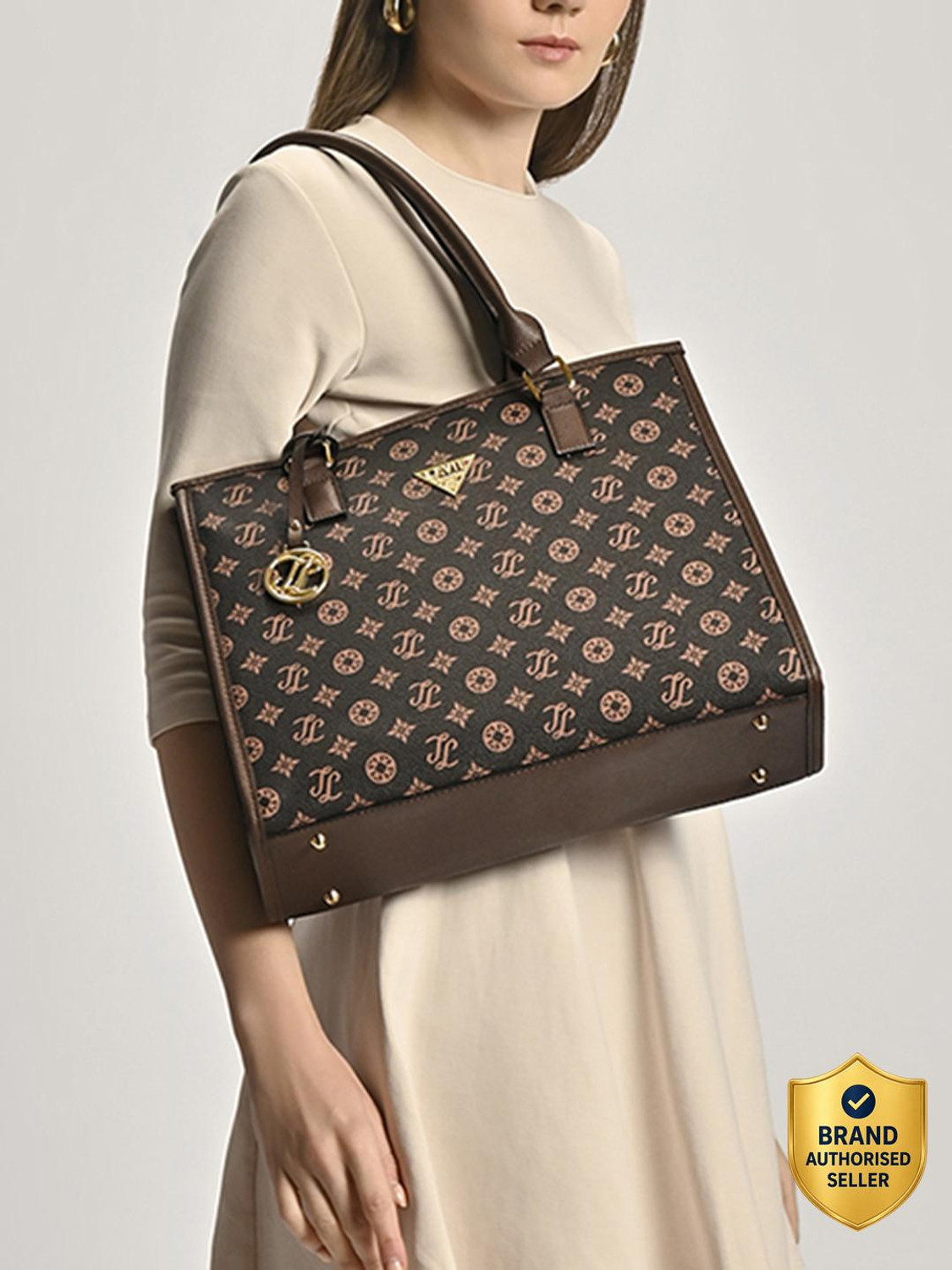 Image of Lavie Signature Brown Women Tote Mono Benton