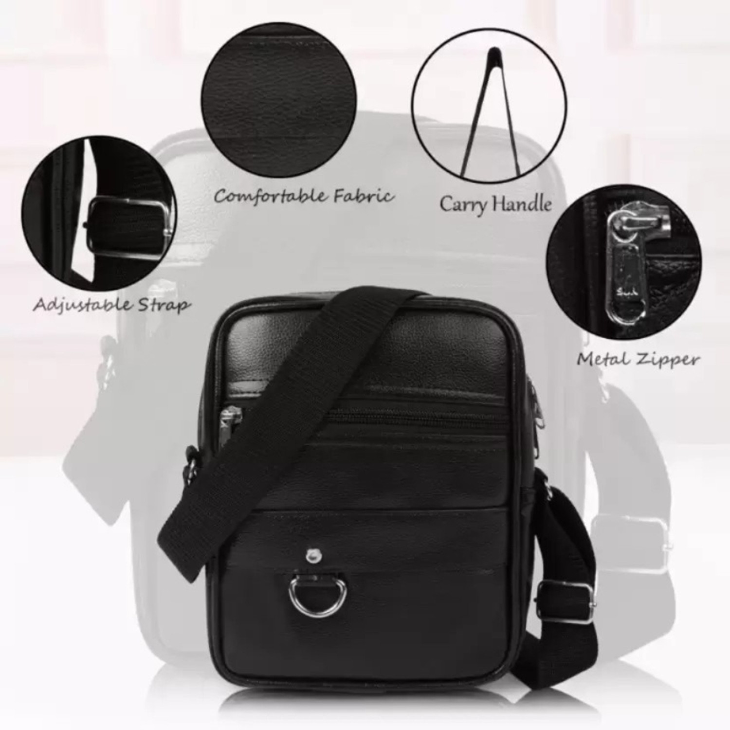 Image of Sharewell Black Sling Bag Men sling bag,hand bag for boys,tablet bag, new stylish bag for men