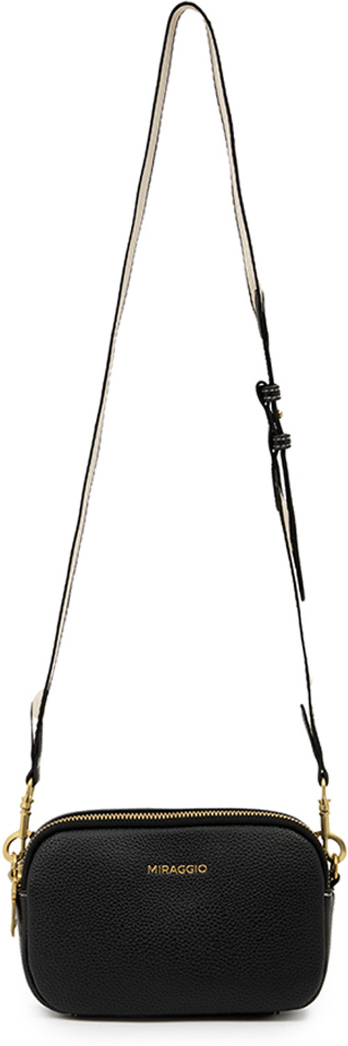 Image of Miraggio Black Sling Bag Beck Crossbody Bag