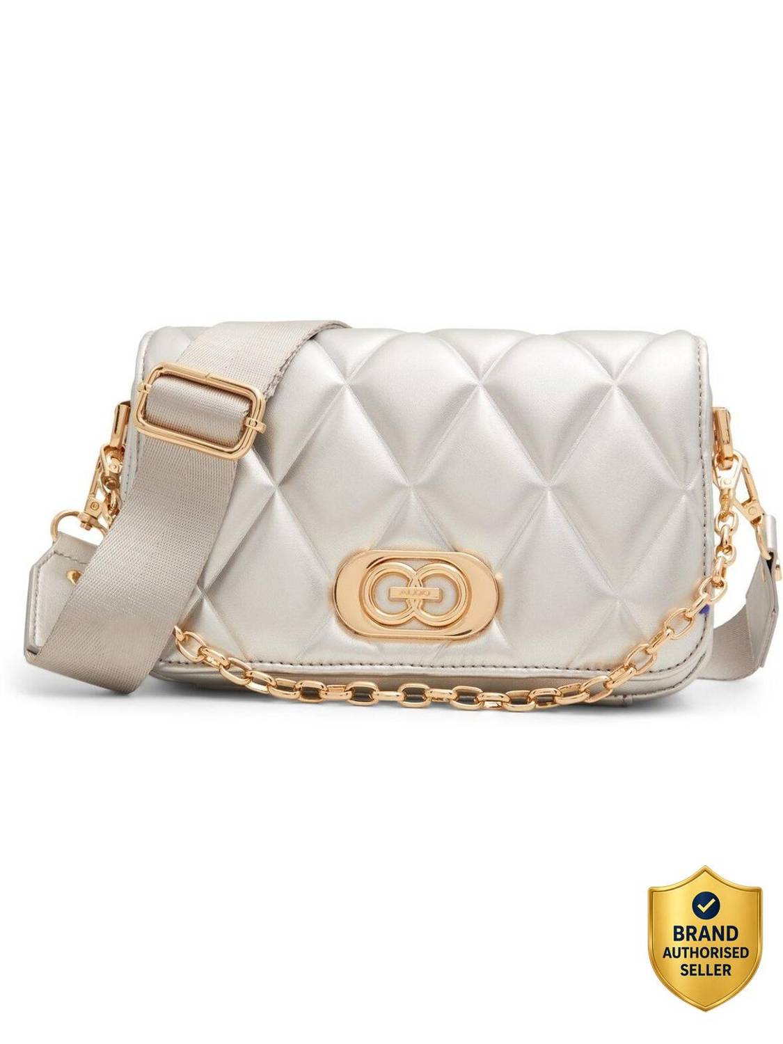 ALDO Silver Shoulder Bag ENOBRENA040