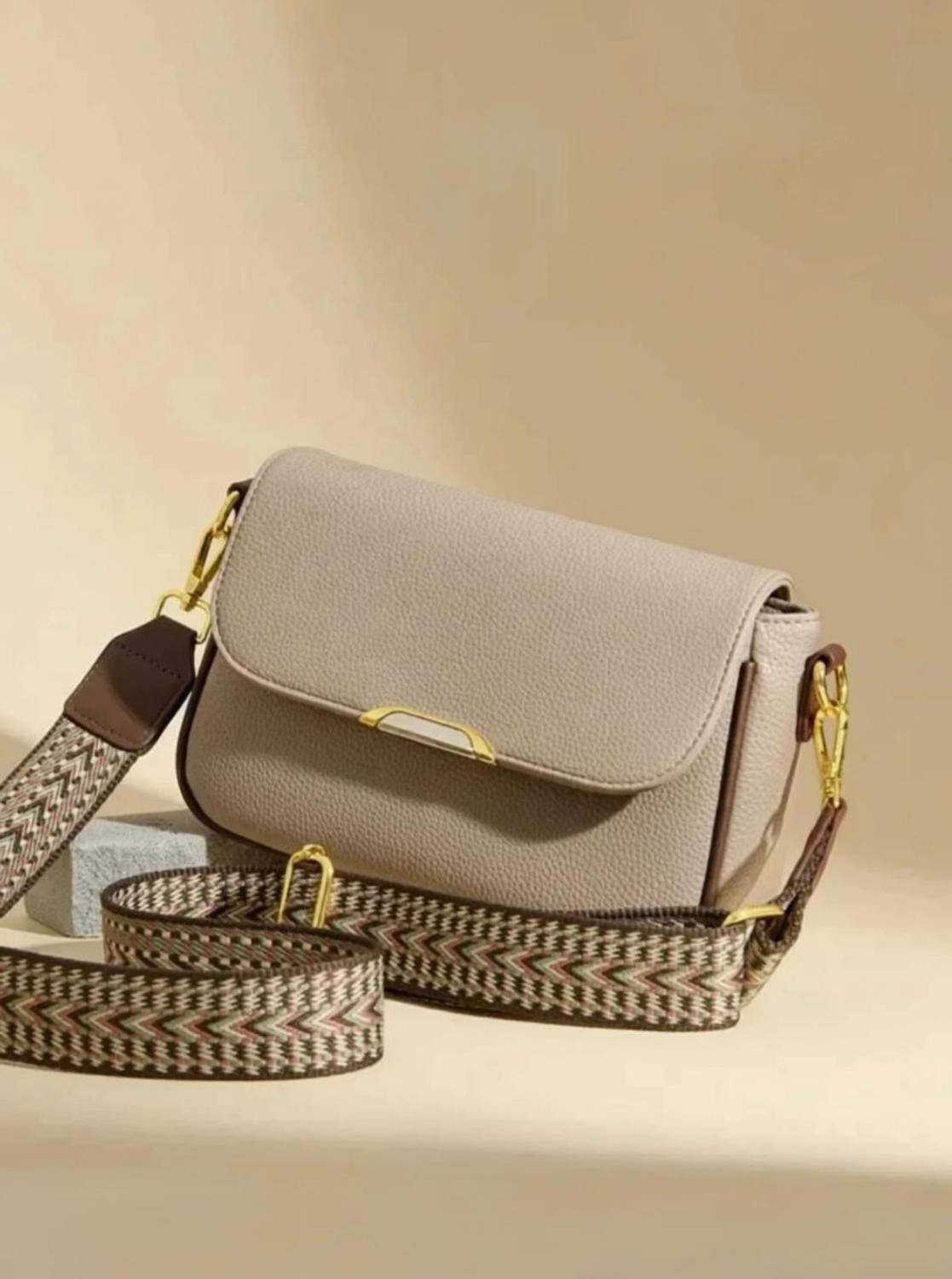 A2Z CREATIONS Beige Sling Bag Sling bag