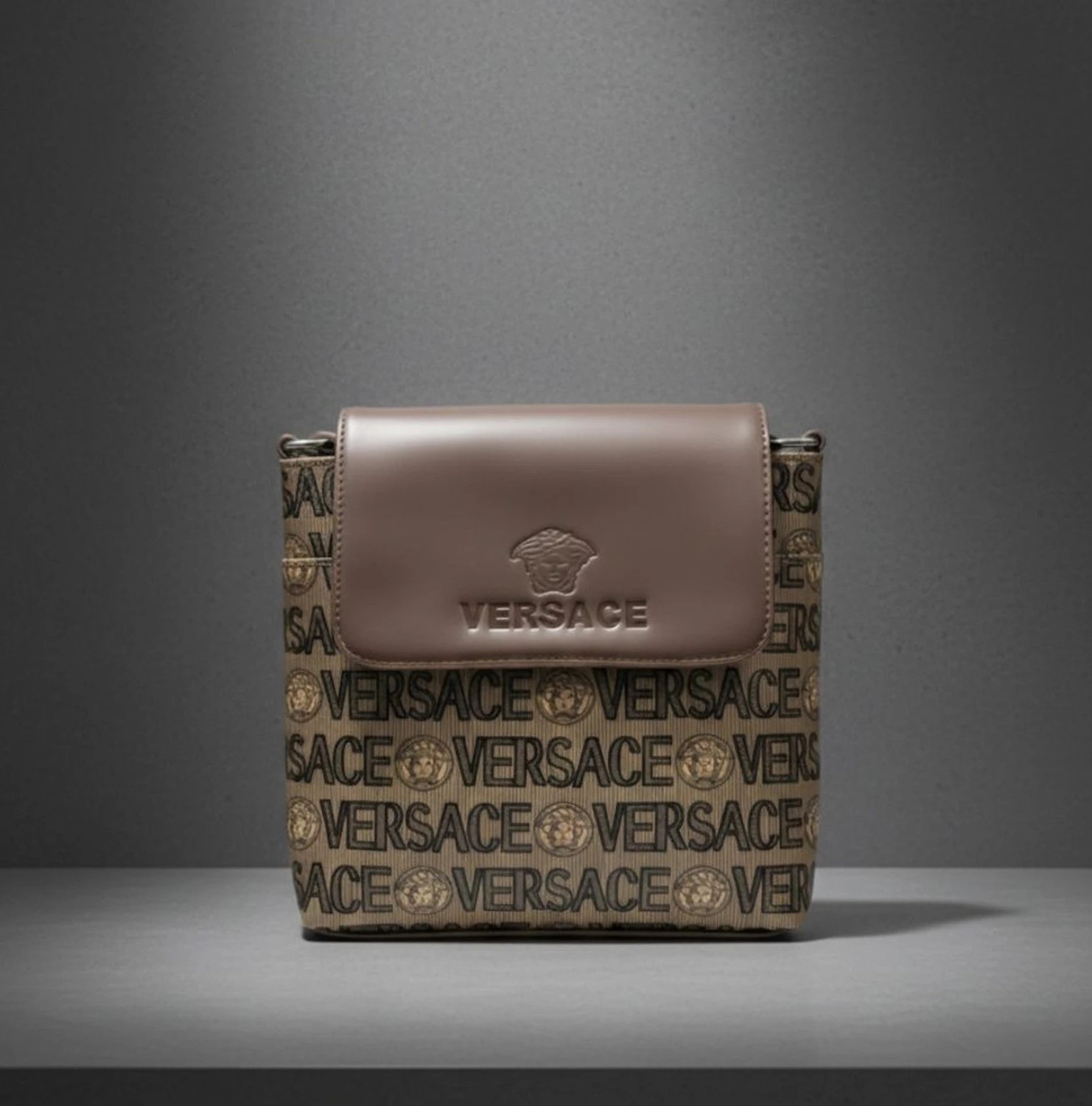 Image of ATE Brown Sling Bag Brown Men & Women Sling Bag Vrscbrn 1.2