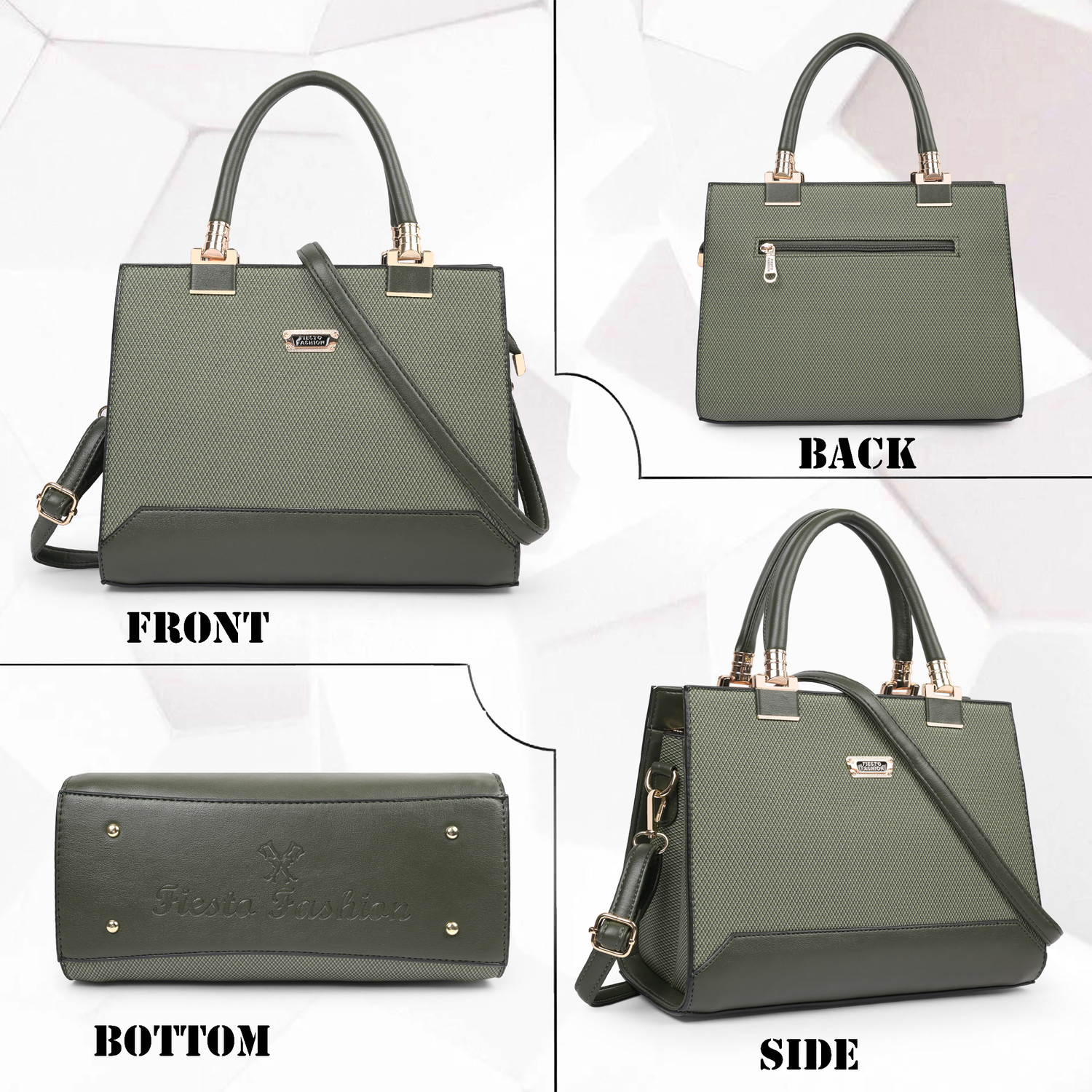 Image of Fiesto fashion Green Hand-held Bag For women and Girls