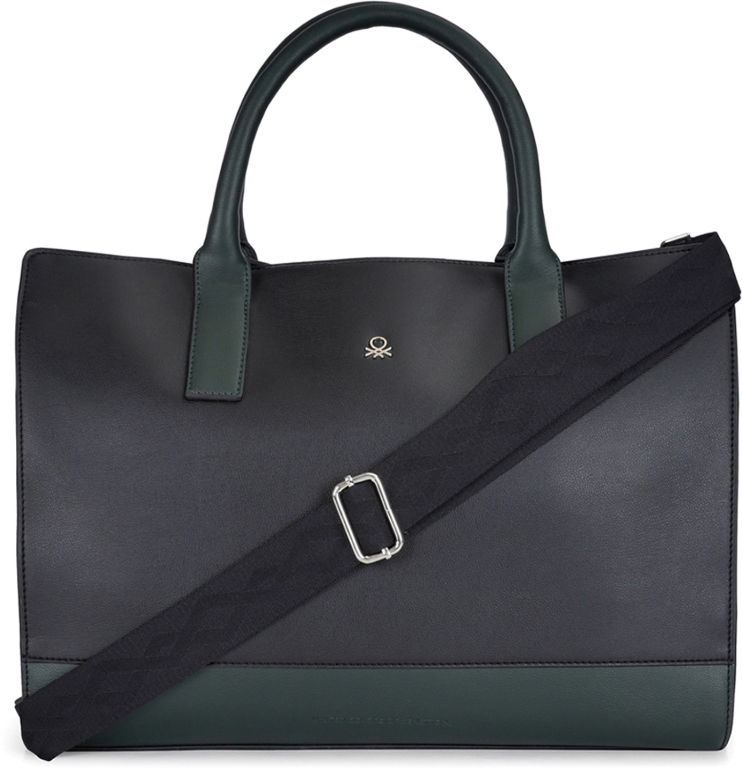 Image of United Colors of Benetton Men & Women Black Messenger Bag