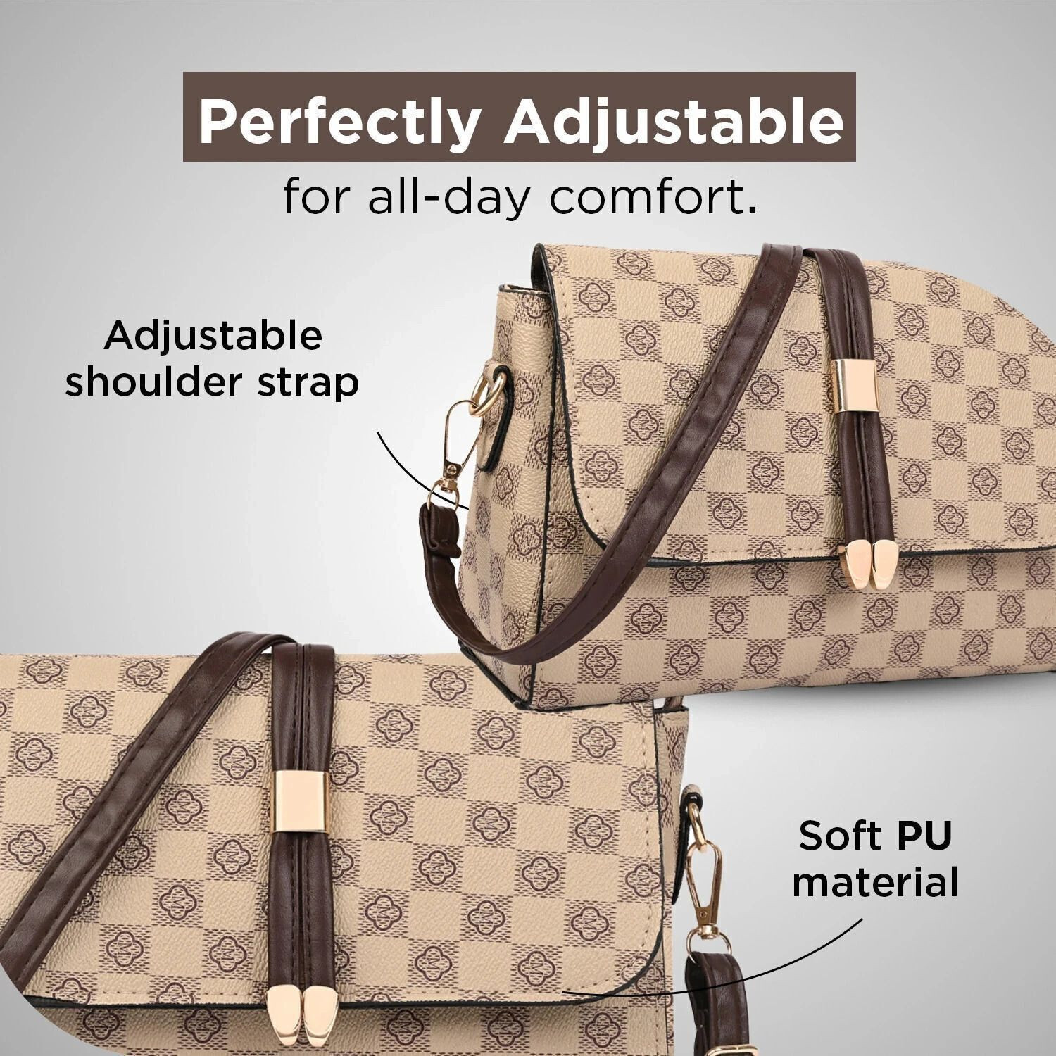 Image of Sageware Clear Sling Bag Sling Bag|Crossbody Shoulder Belt|Adjustable Shoulder Strap| Casual, &Party Wear