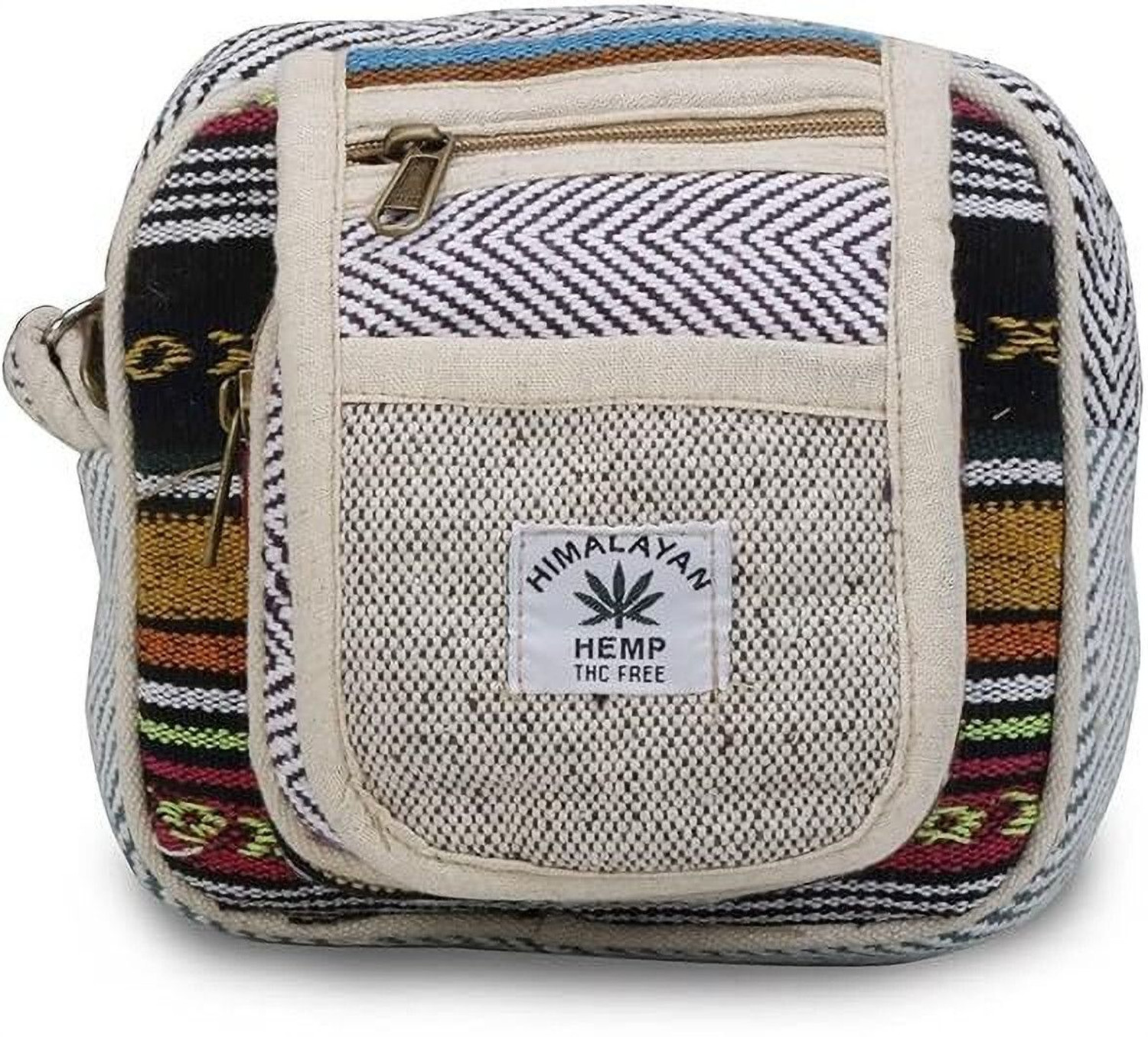 Image of Anesha White Sling Bag Hemp Super Fashion Chest and Shoulder Bag for Women & Men