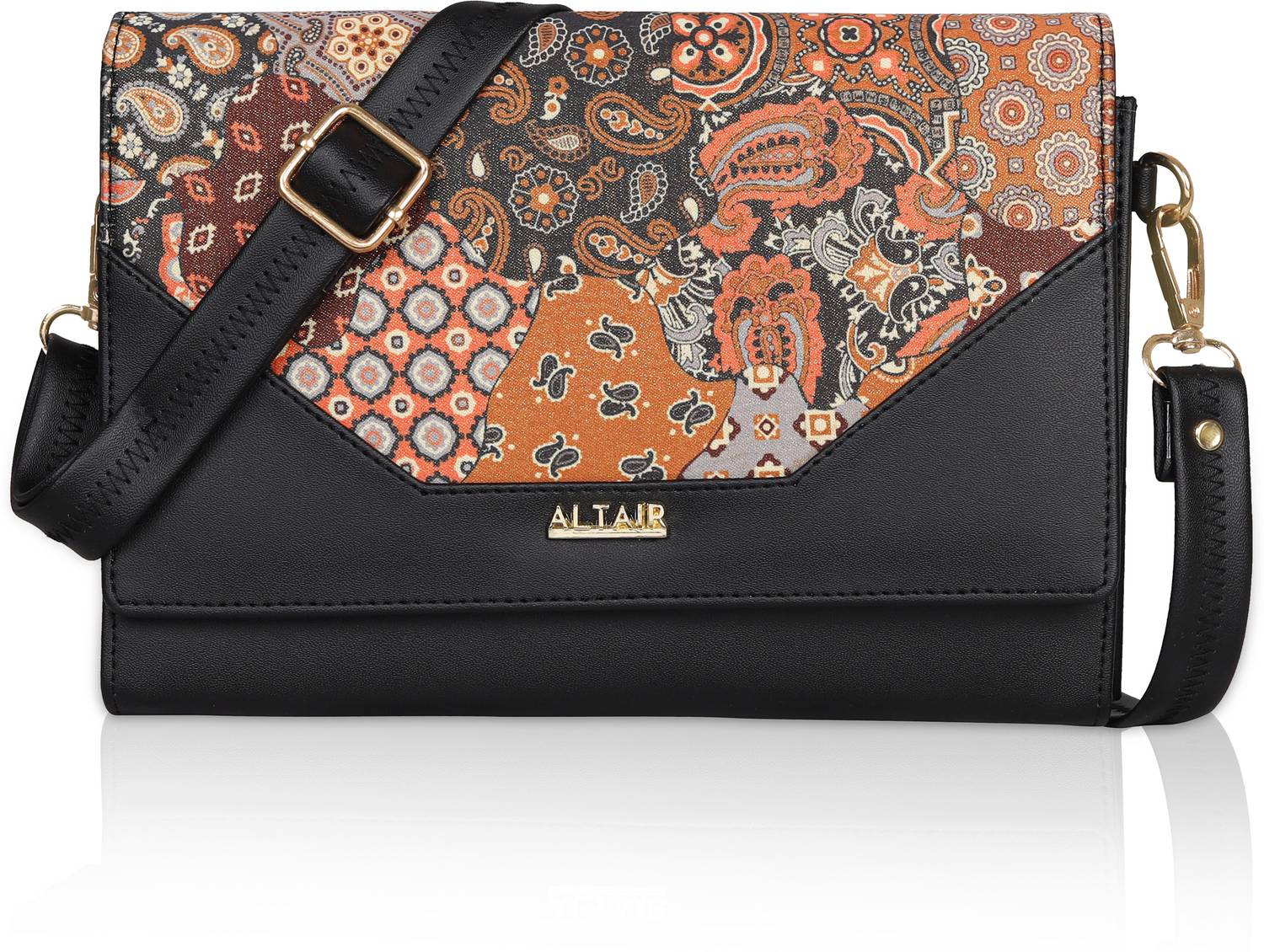 Altair Black Sling Bag Stylish print Sling Bag for Women Girls Ladies Side Bag Women Sling Bag