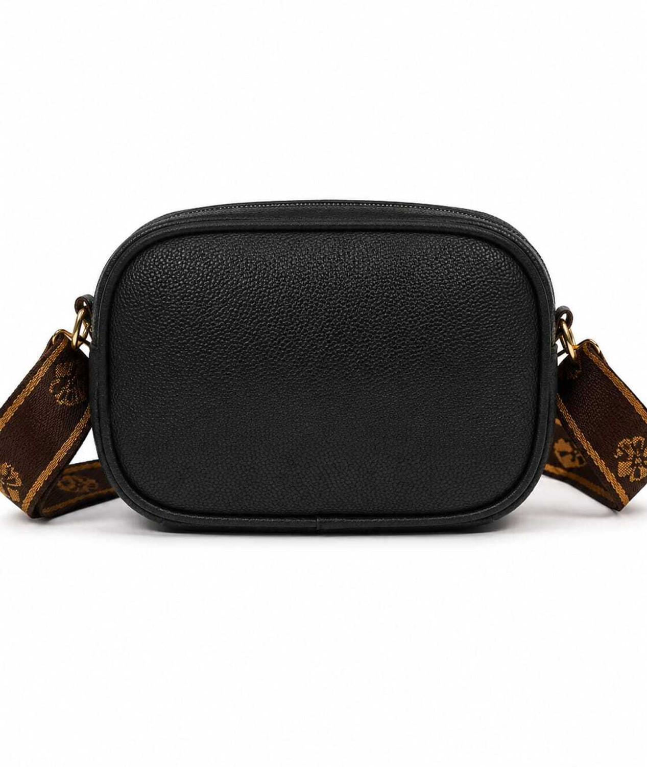 Image of Eleni Black Sling Bag Women's Black Crossbody Sling Bag Premium PU Leather Adjustable Strap