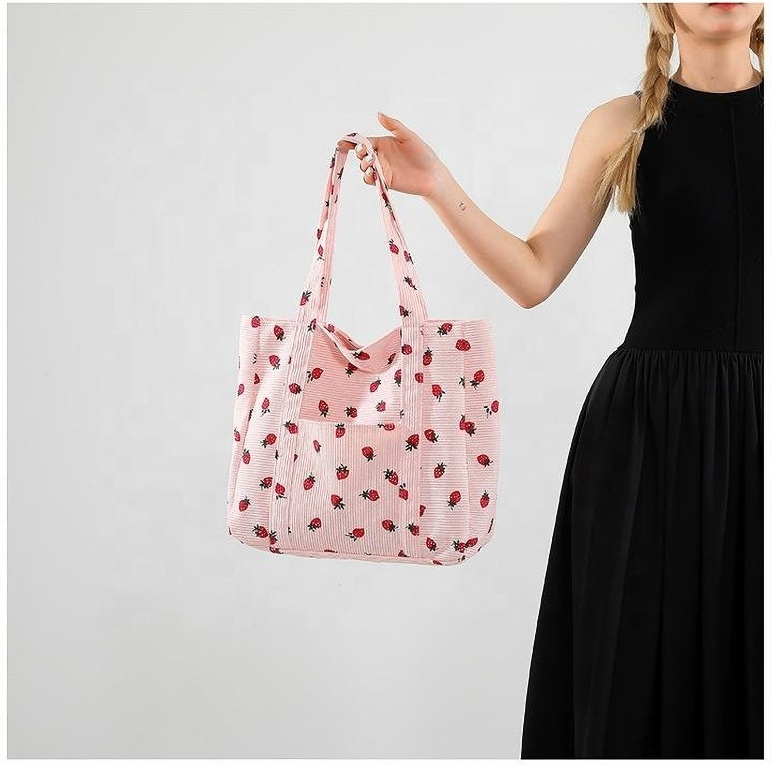 Image of Devijash Pink Shoulder Bag Cute Korean-Style Strawberry Tote