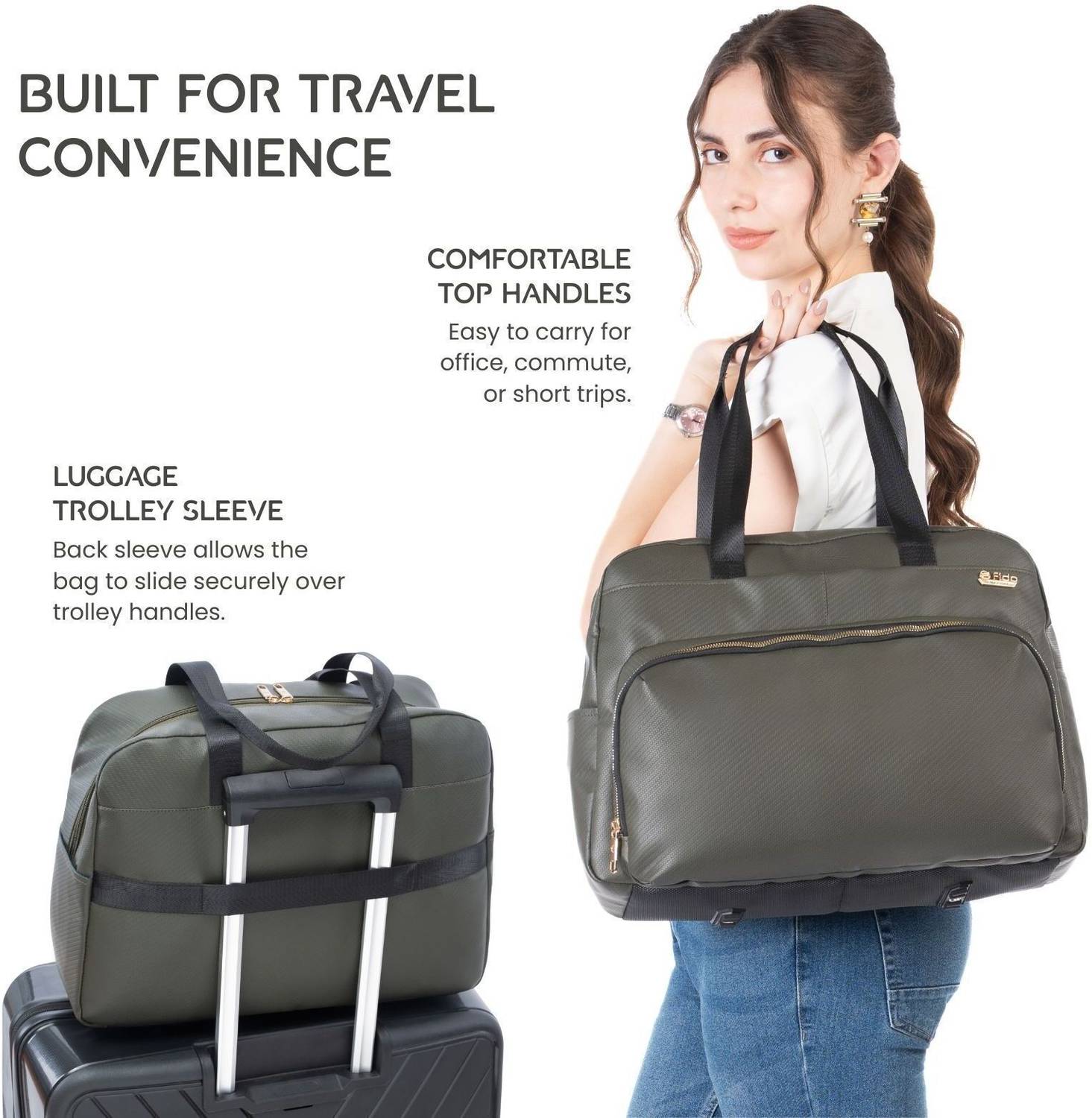 Trolley Travel Tote With Luggage Handle Sleeve Neoprene Travel Totes With Luggage Sleeve – Willow Bay Australia
