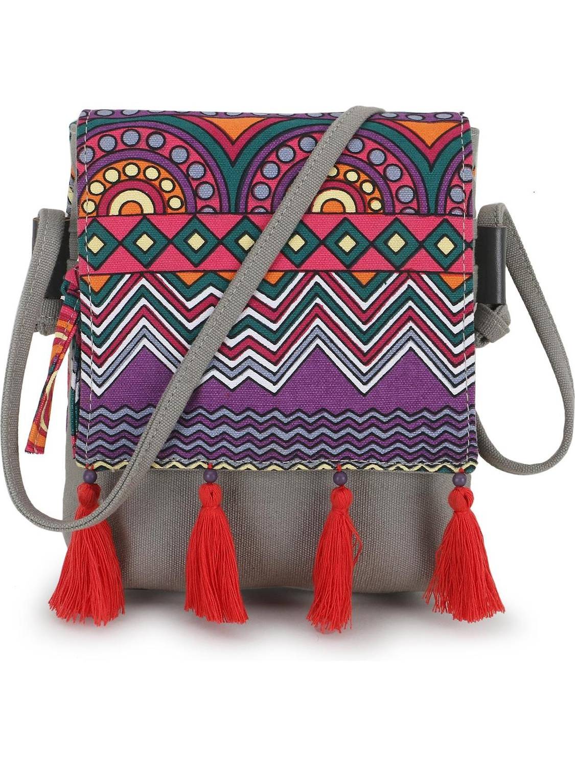 Anekaant Grey, Multicolor Sling Bag Rangoli