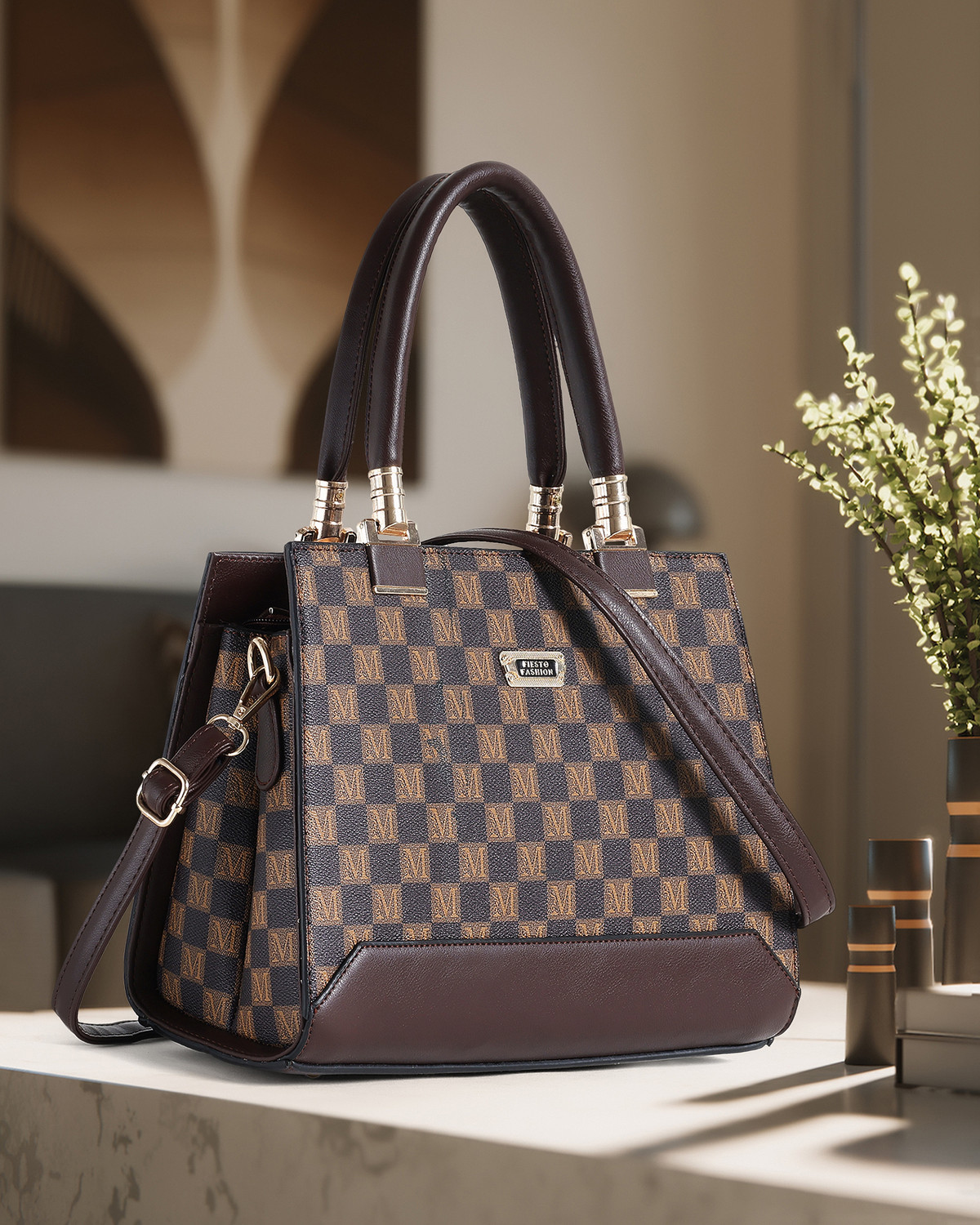 Fiesto fashion Multicolor Hand-held Bag FIESTO-M 369 BROWN