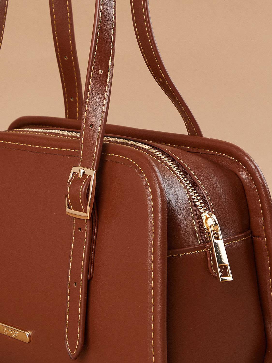 Image of CODE by Lifestyle Tan Shoulder Bag NA