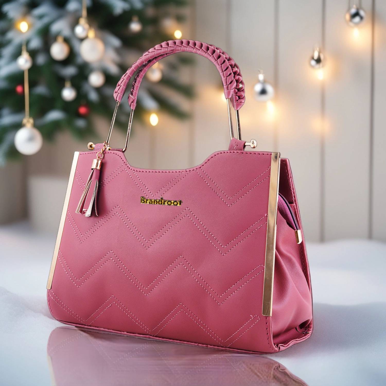 Brandroot Women Pink Hand-held Bag
